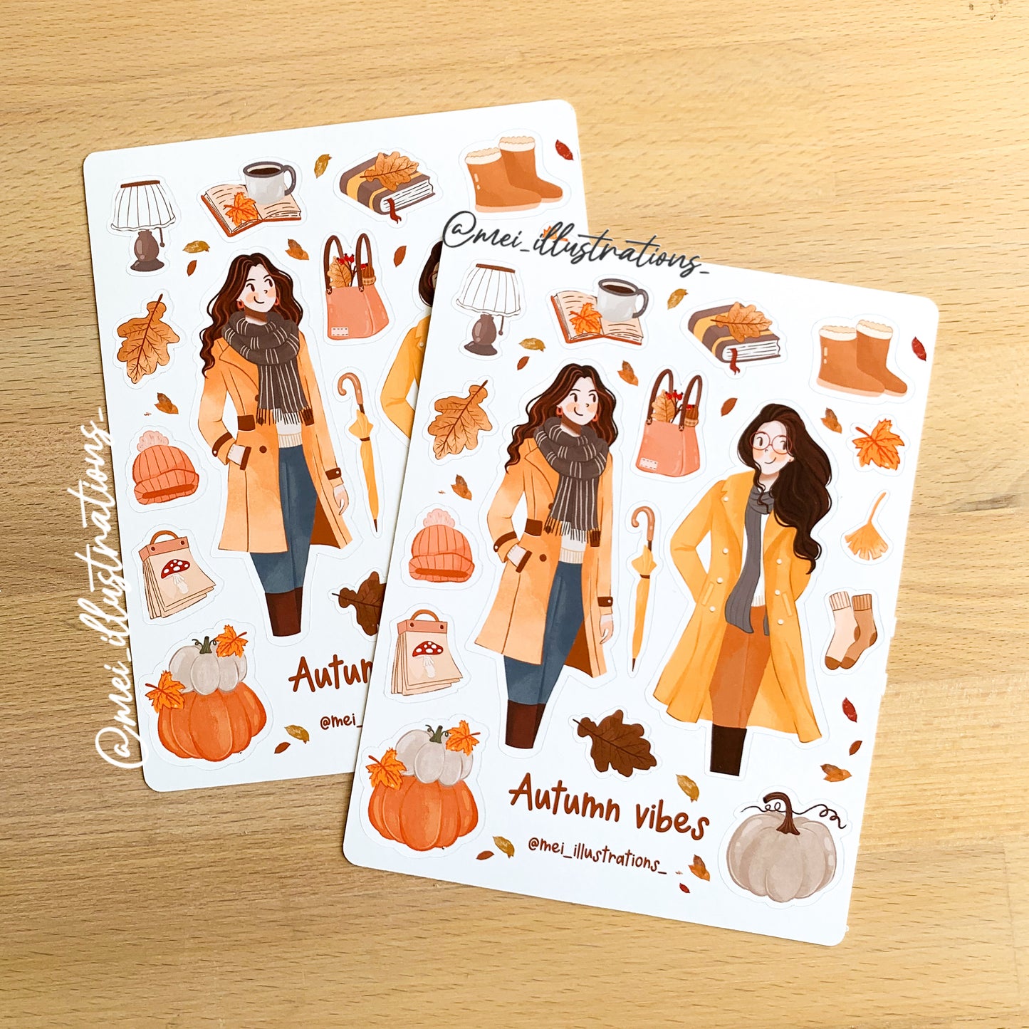Autumn vibes sticker sheet