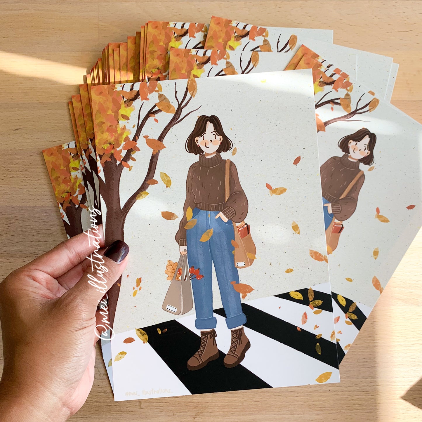 Autumn girl 02 - A5 print