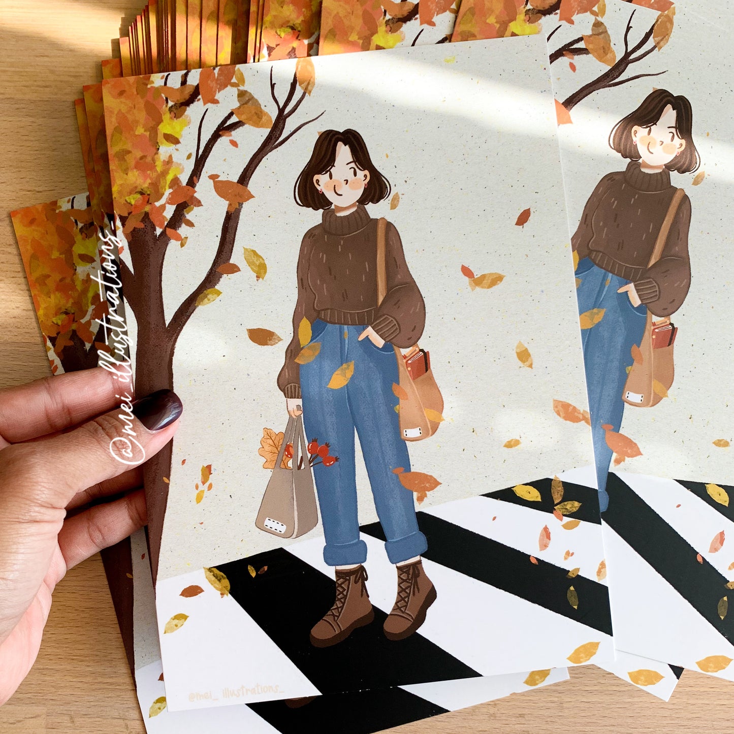 Autumn girl 02 - A5 print
