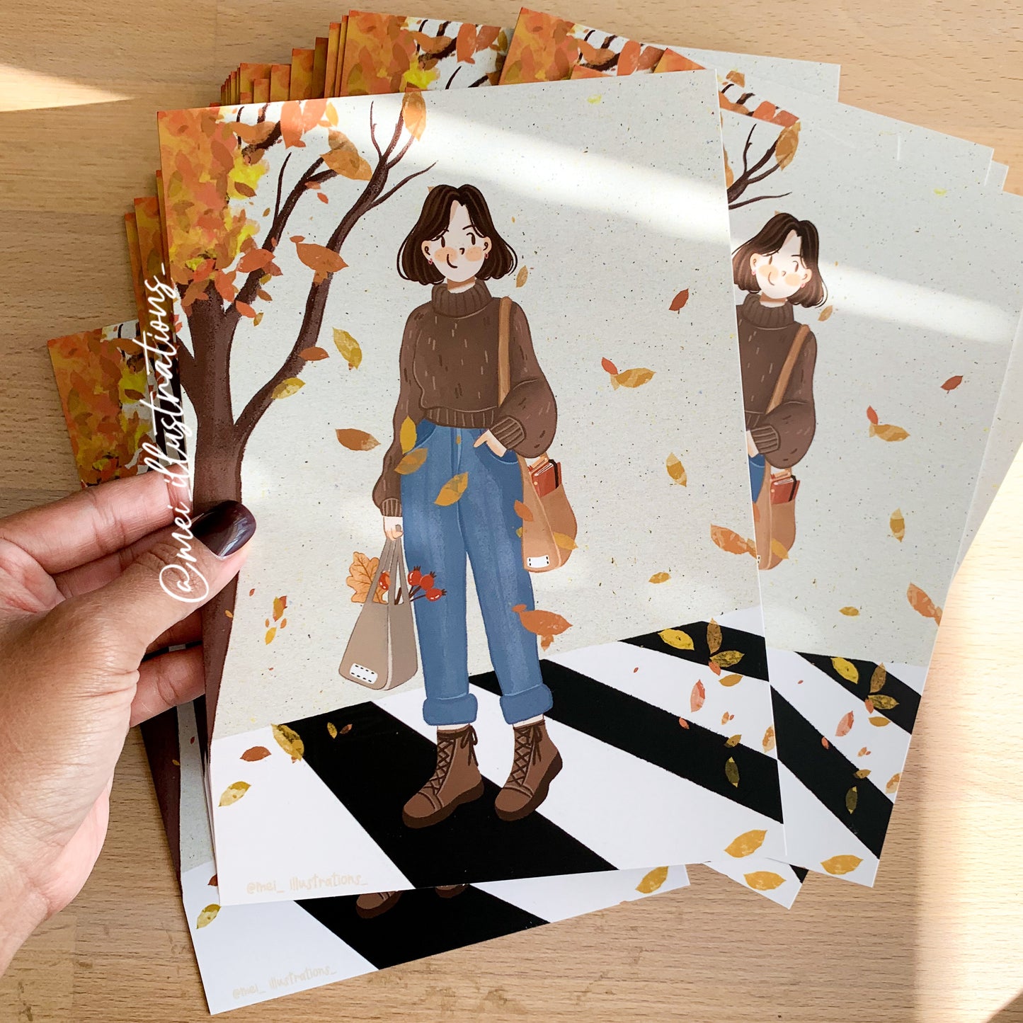 Autumn girl 02 - A5 print