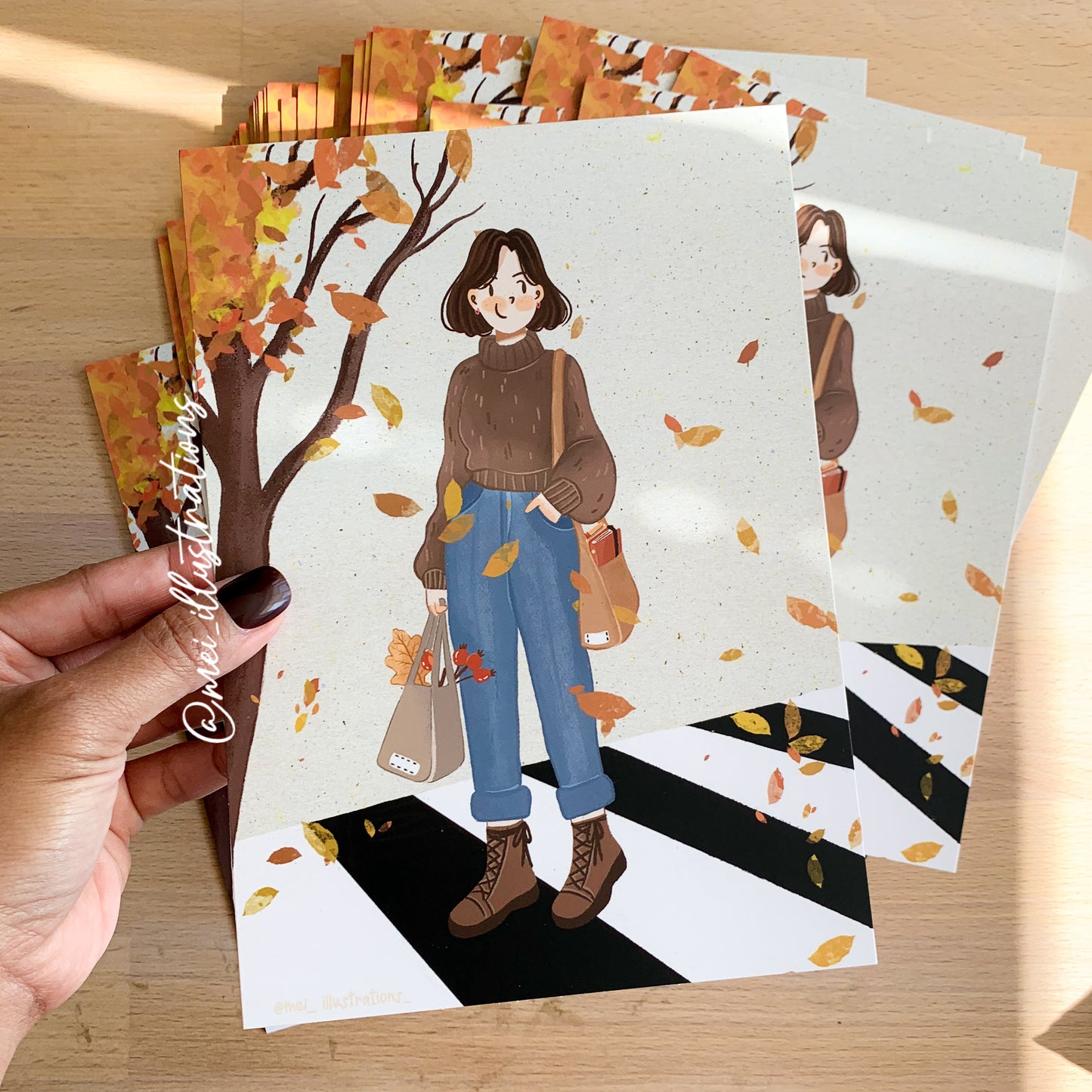 Autumn girl 02 - A5 print