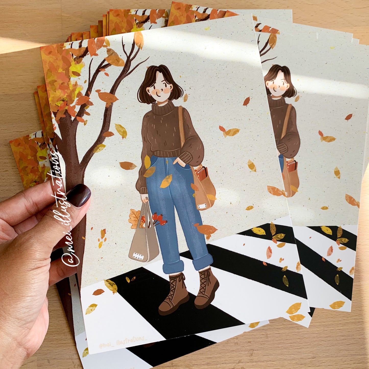 Autumn girl 02 - A5 print