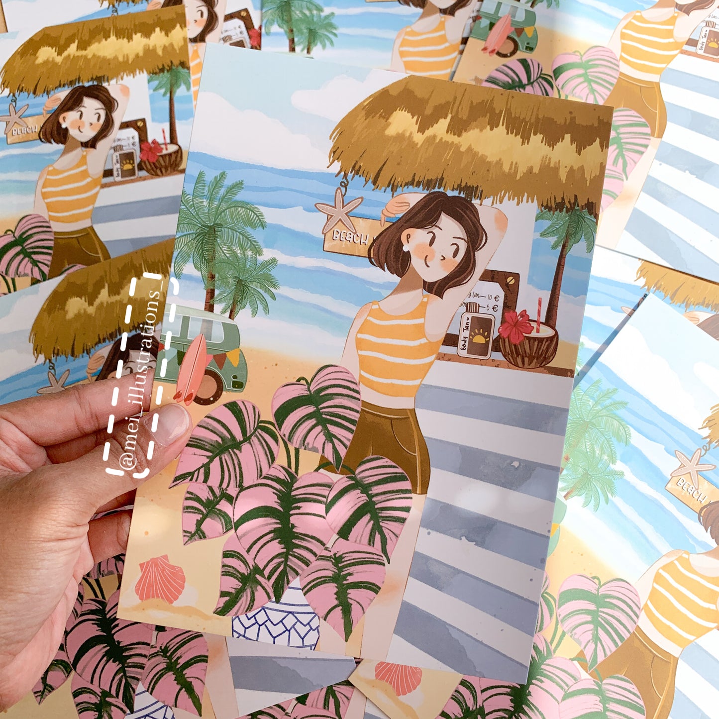 Beach Girl - A5 print