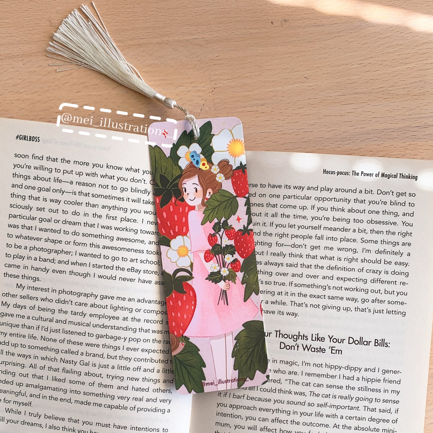 Strawberry bookmark