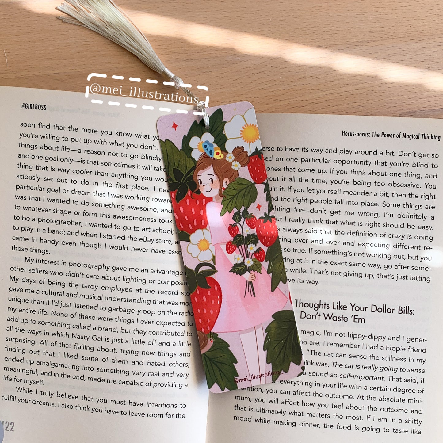 Strawberry bookmark