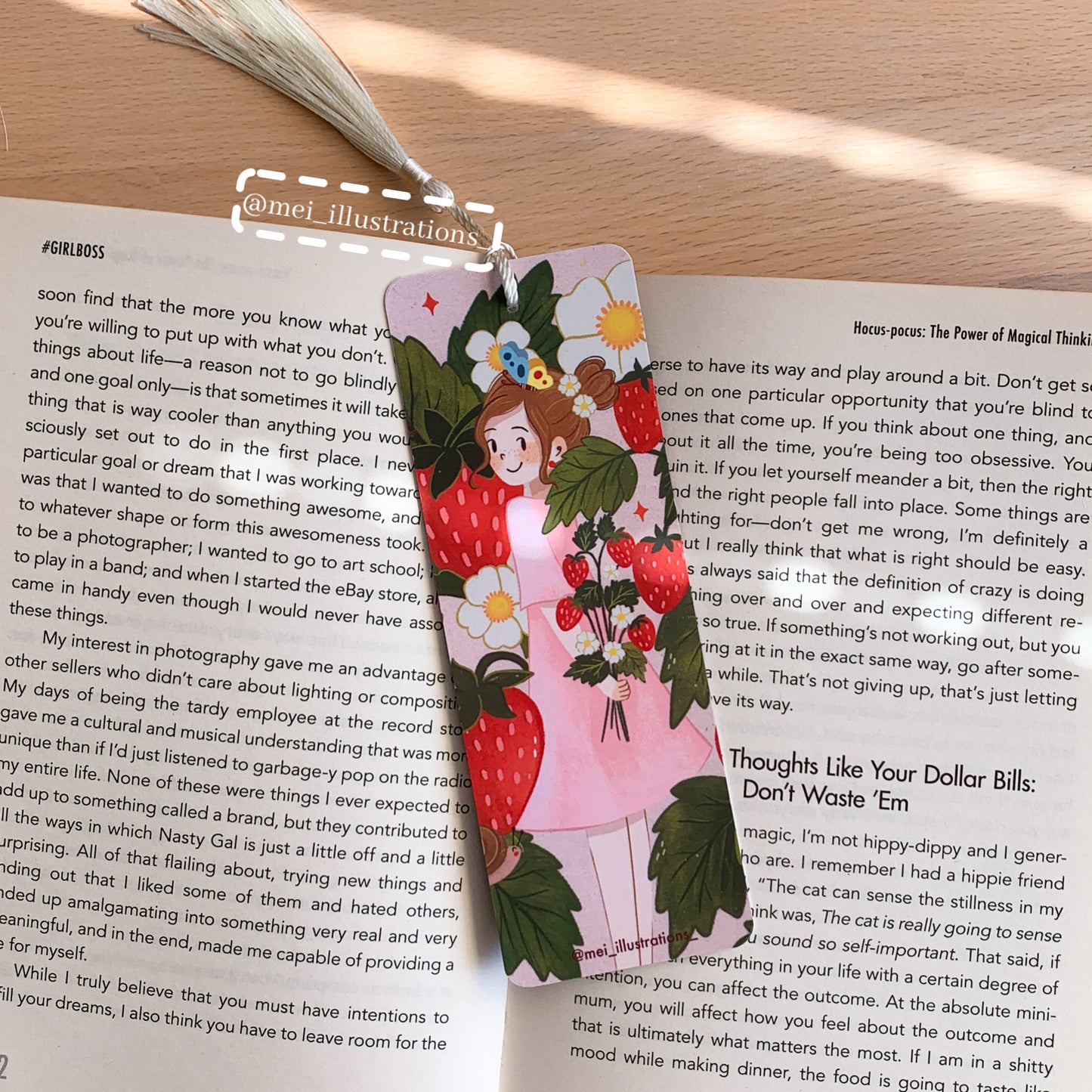 Strawberry bookmark