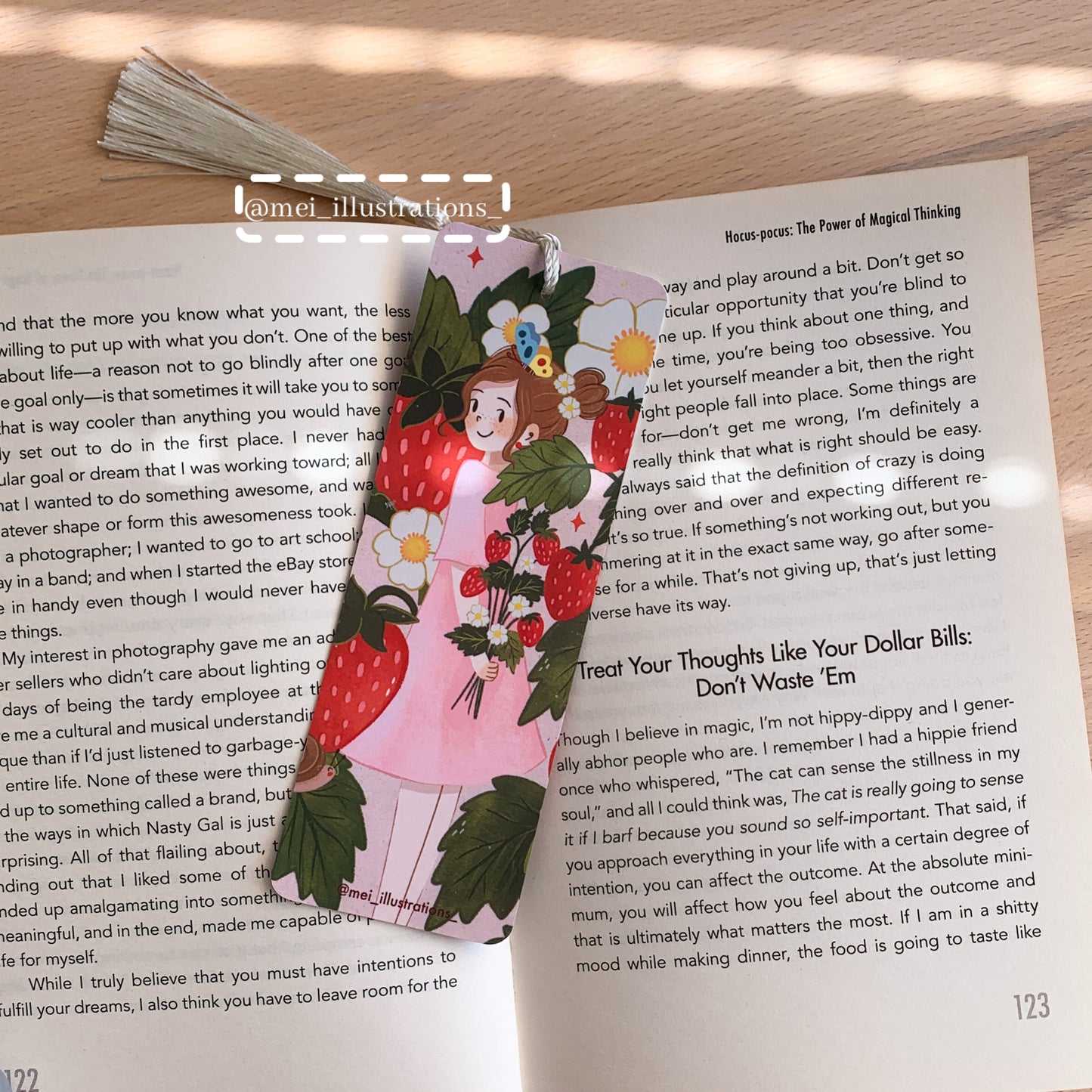 Strawberry bookmark