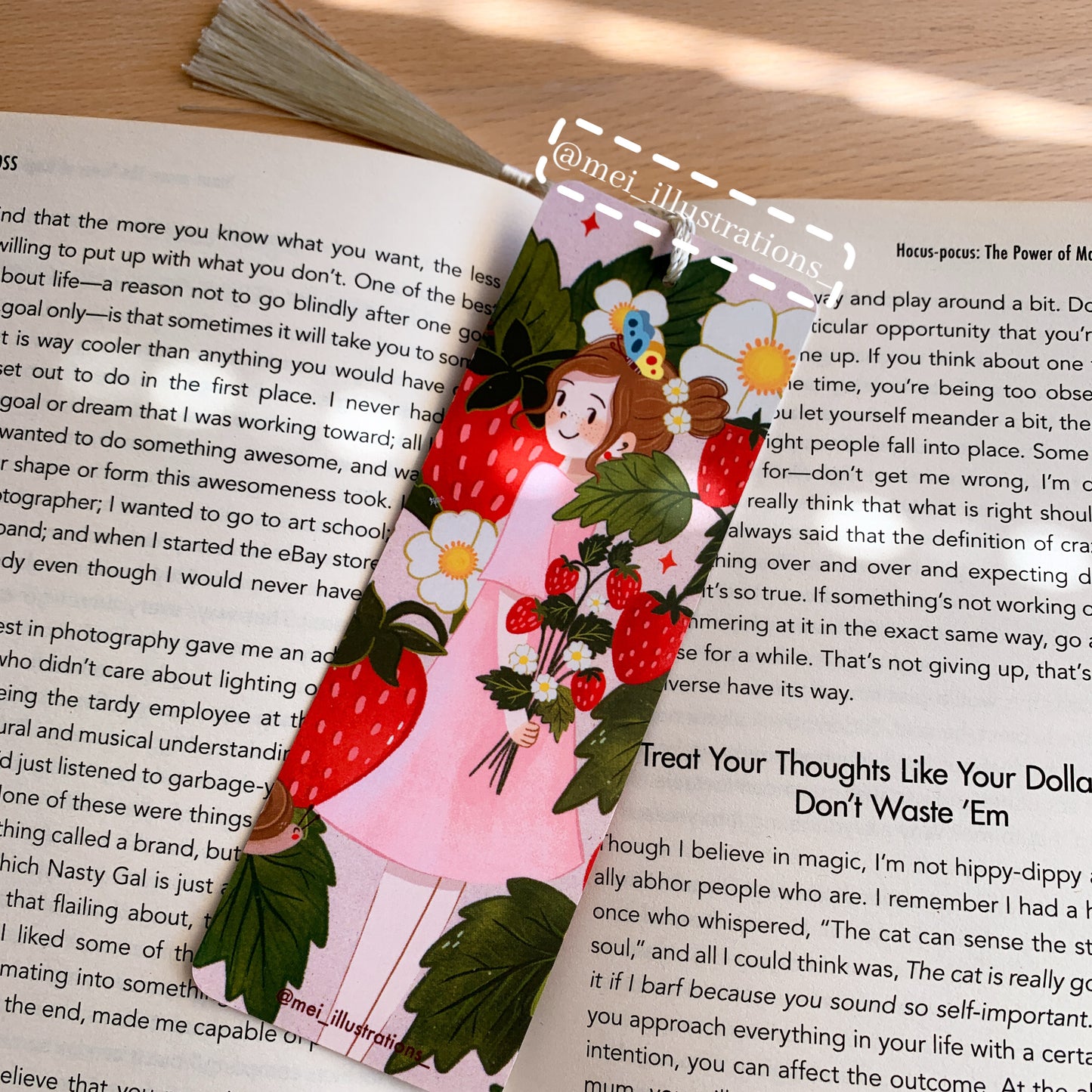 Strawberry bookmark