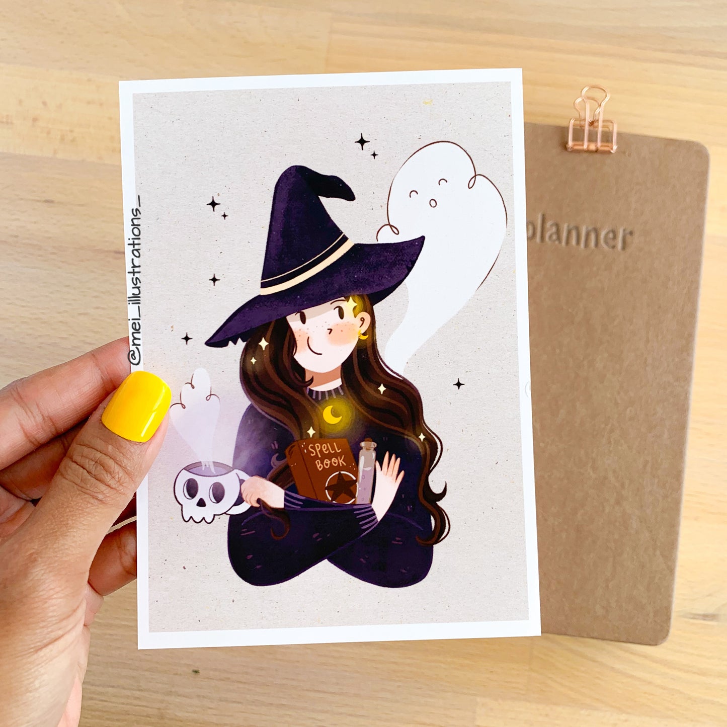 Witchy girl art print