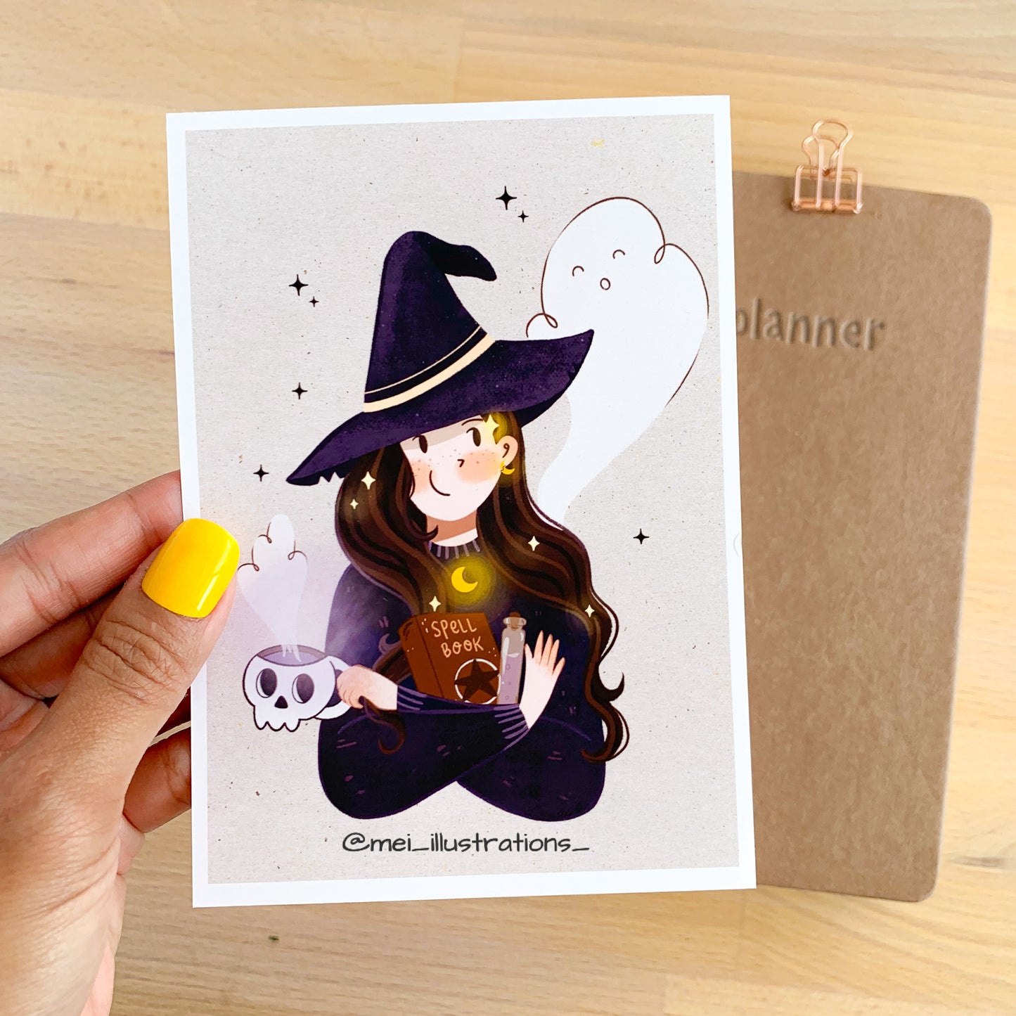 Witchy girl art print