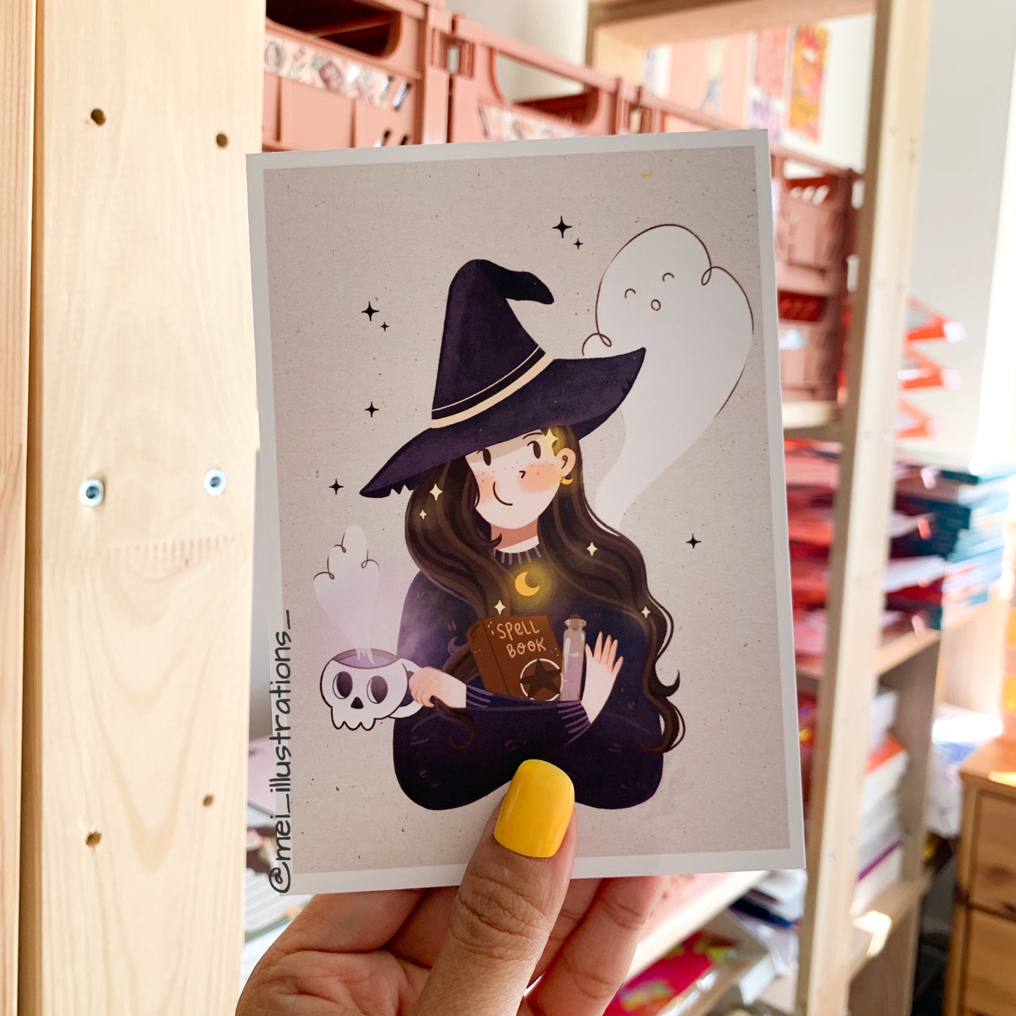 Witchy girl art print