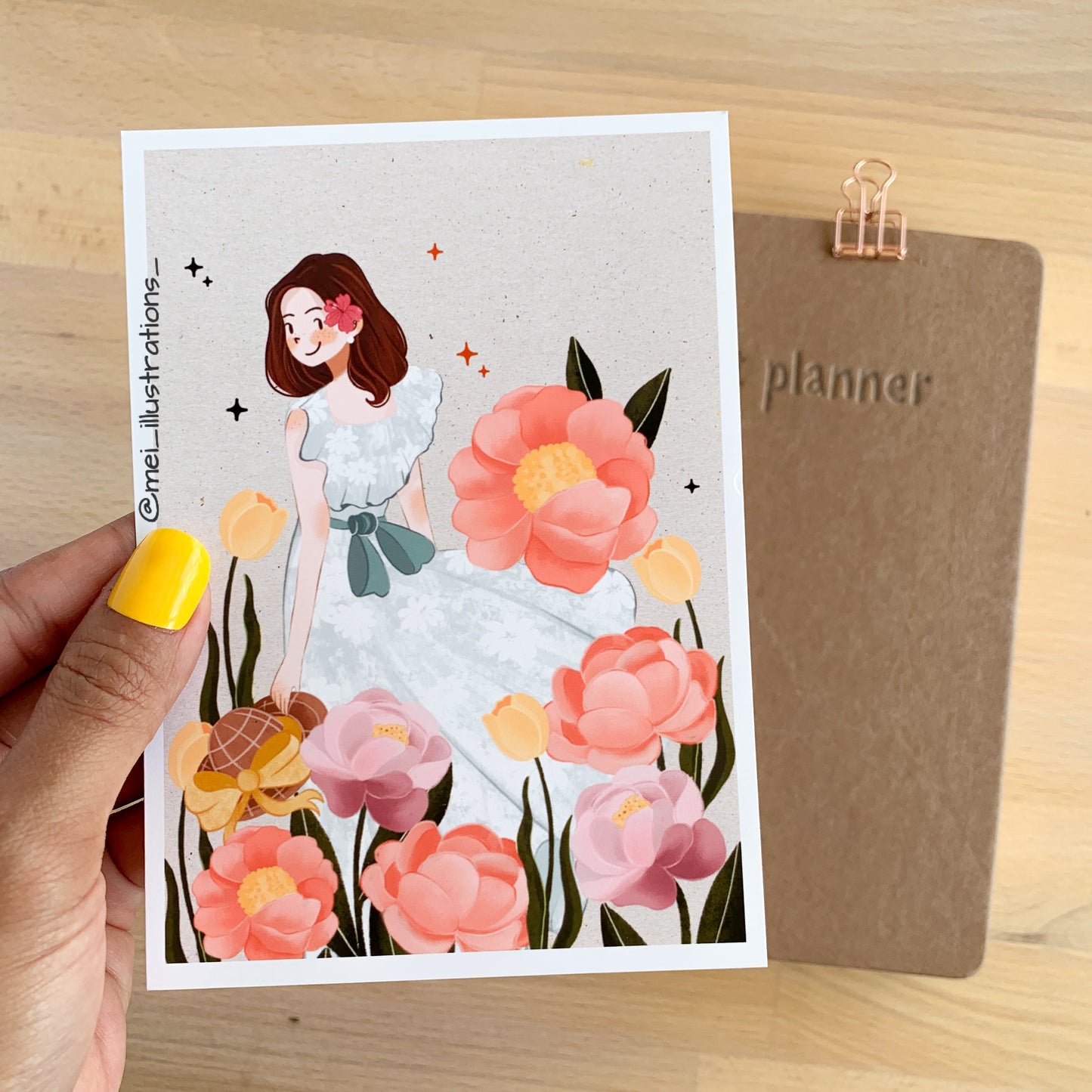 Spring girl 02 art print