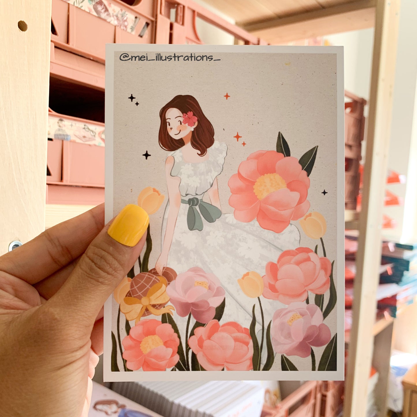 Spring girl 02 art print