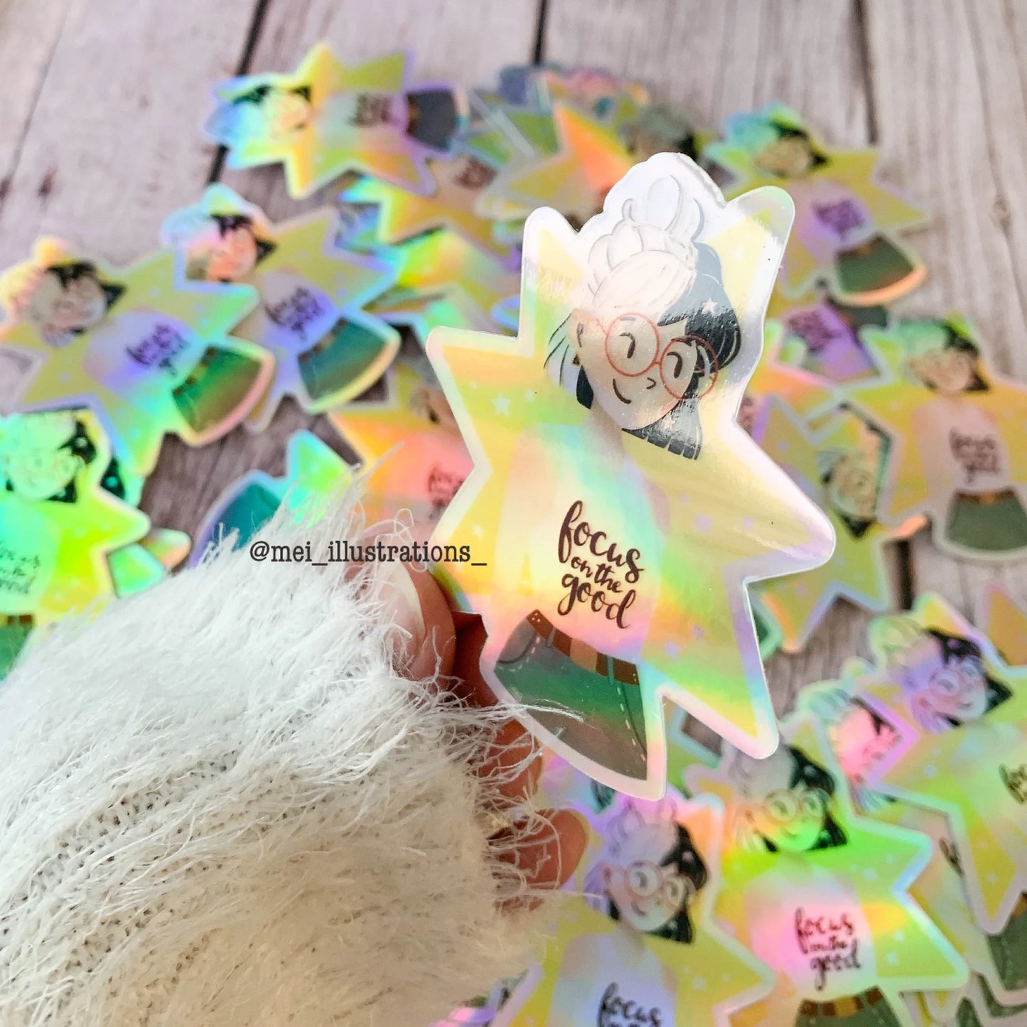 Focus on the good vol.1 holographic sticker