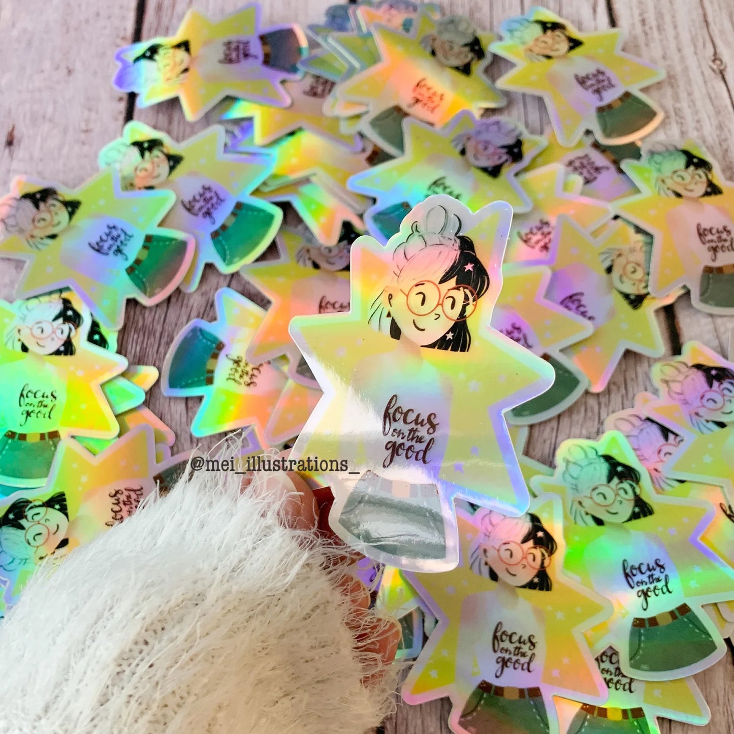Focus on the good vol.1 holographic sticker