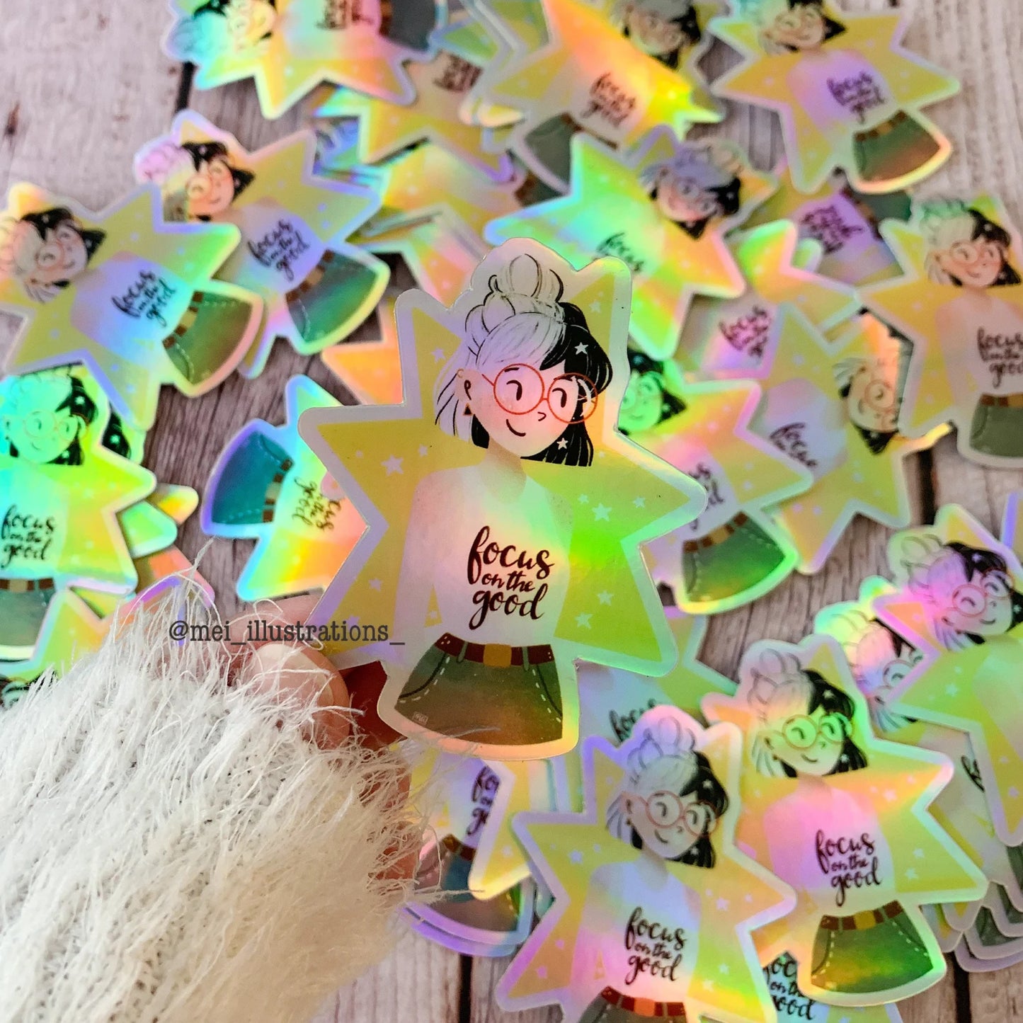 Focus on the good vol.1 holographic sticker