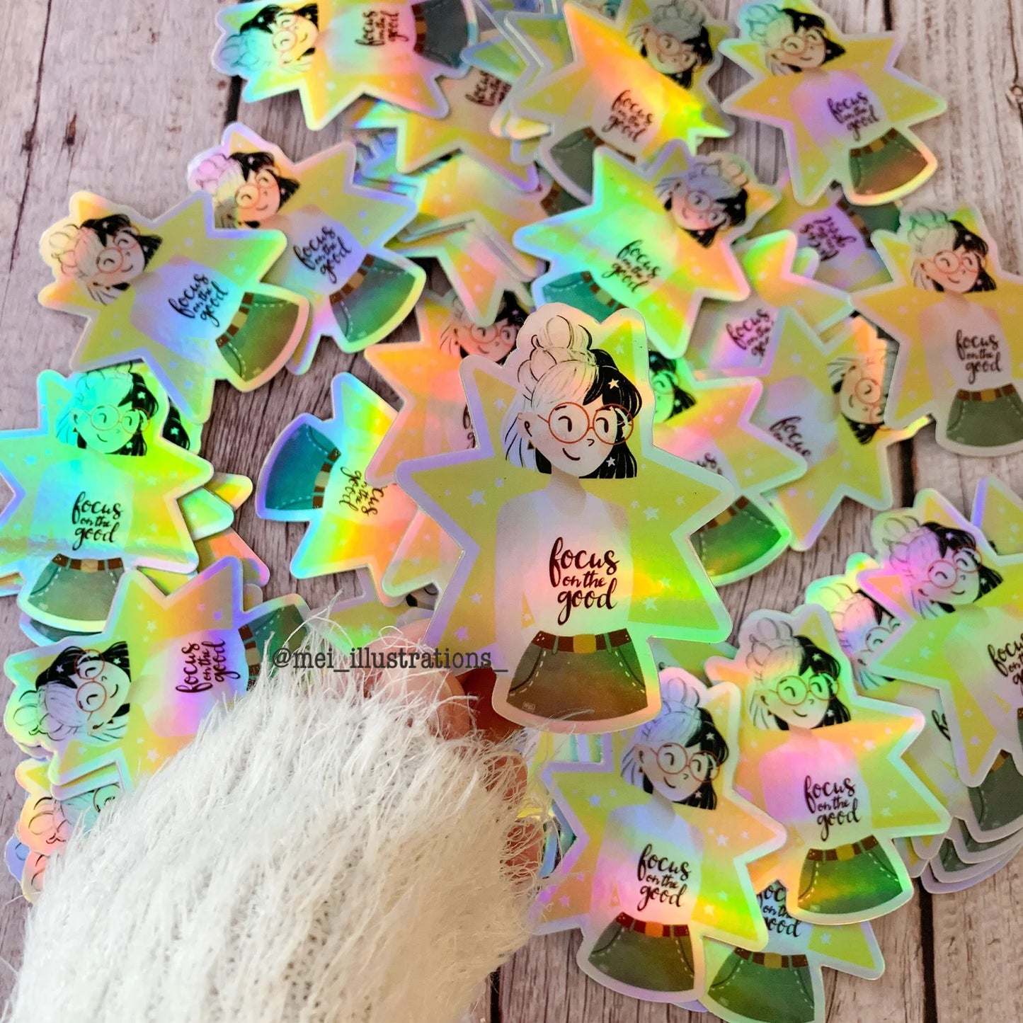 Focus on the good vol.1 holographic sticker