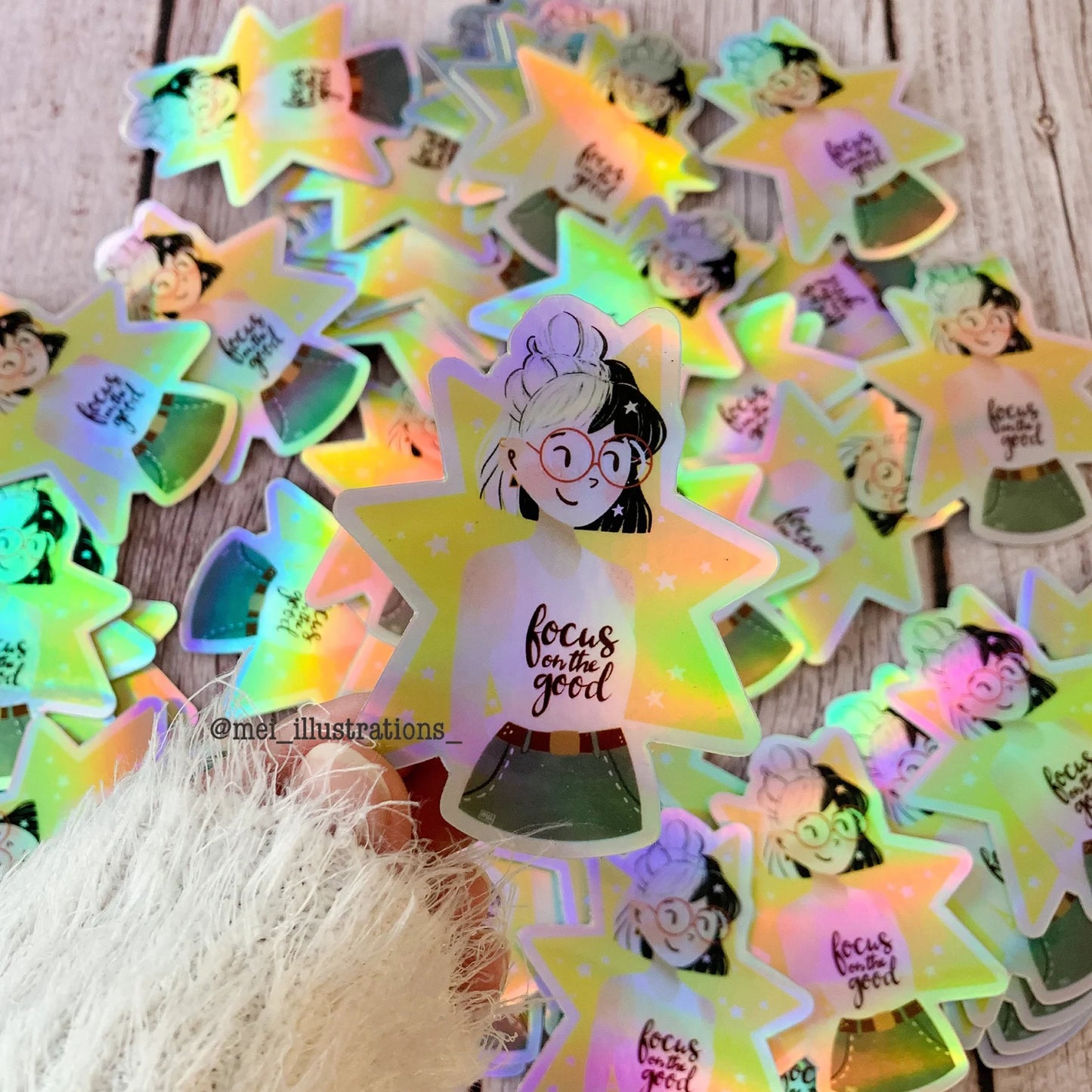 Focus on the good vol.1 holographic sticker