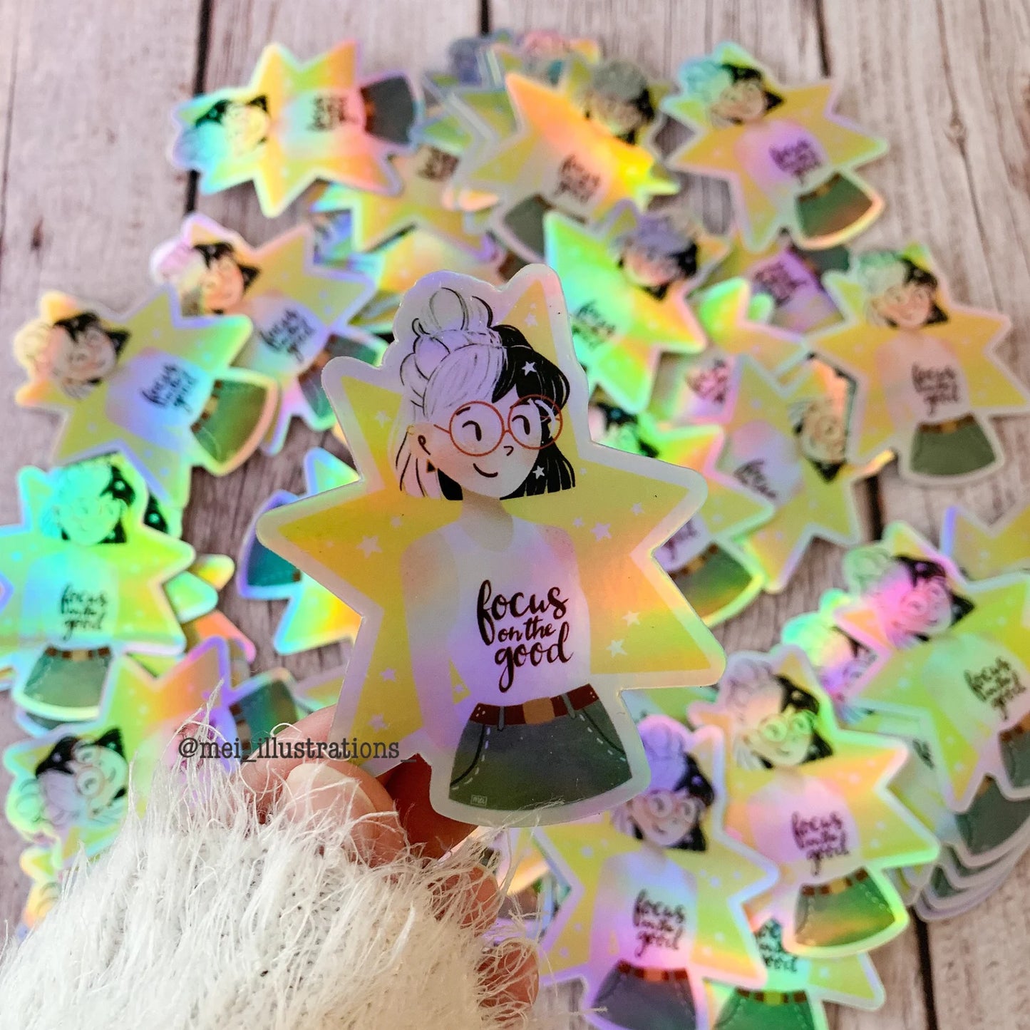 Focus on the good vol.1 holographic sticker
