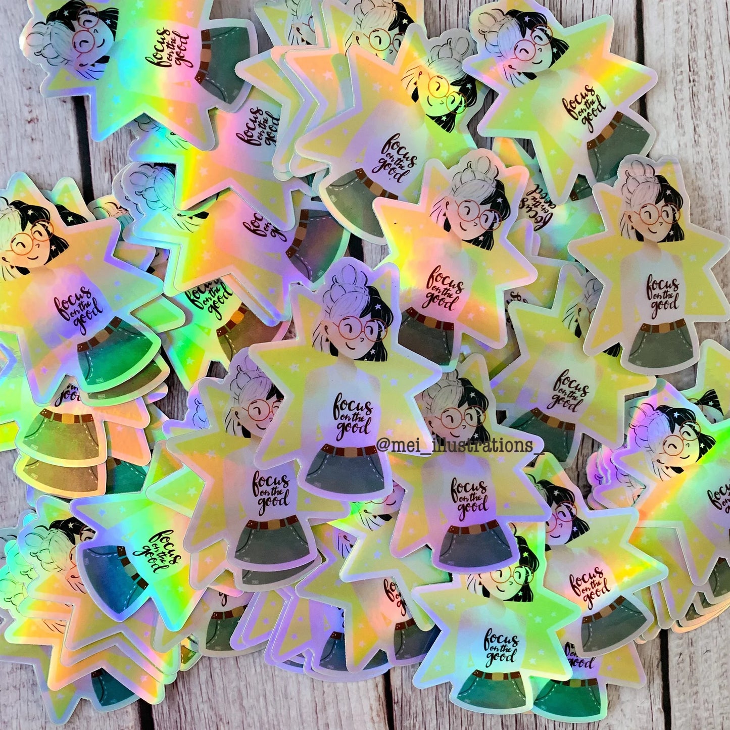 Focus on the good vol.1 holographic sticker