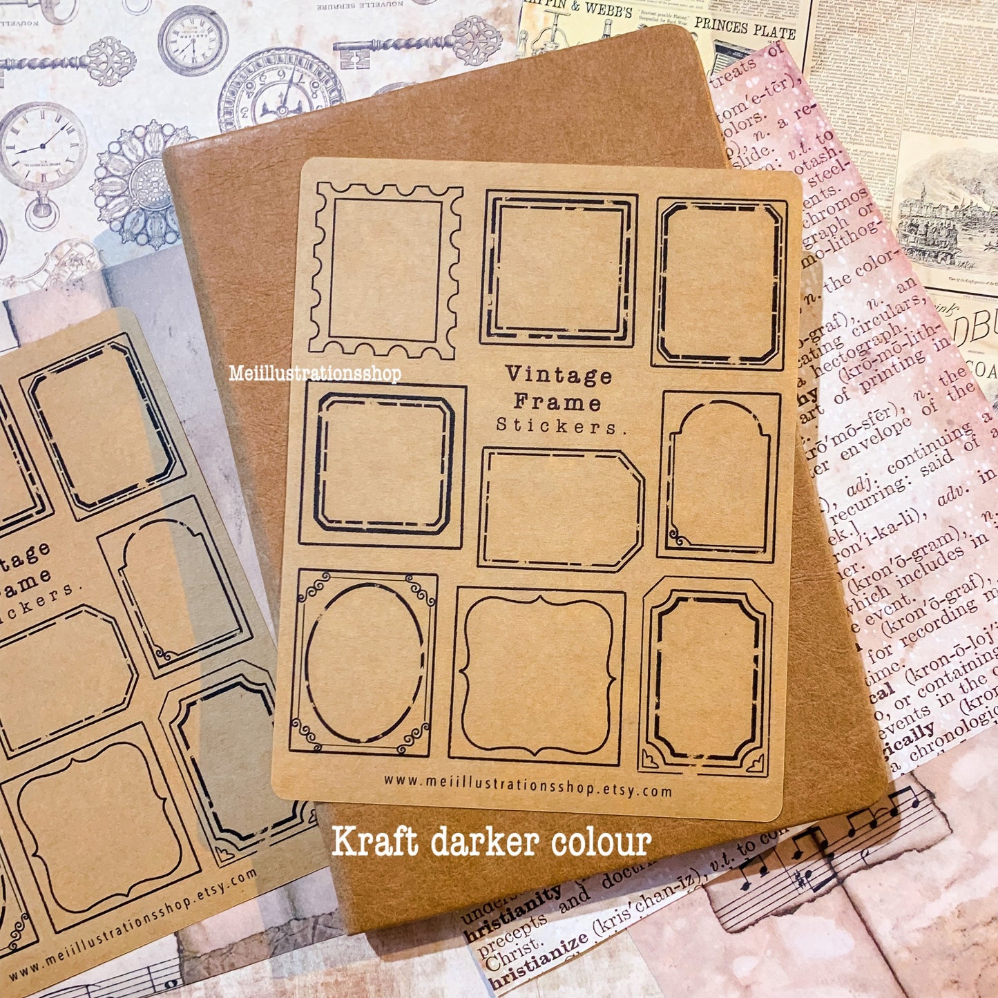 Vintage frames sticker sheet