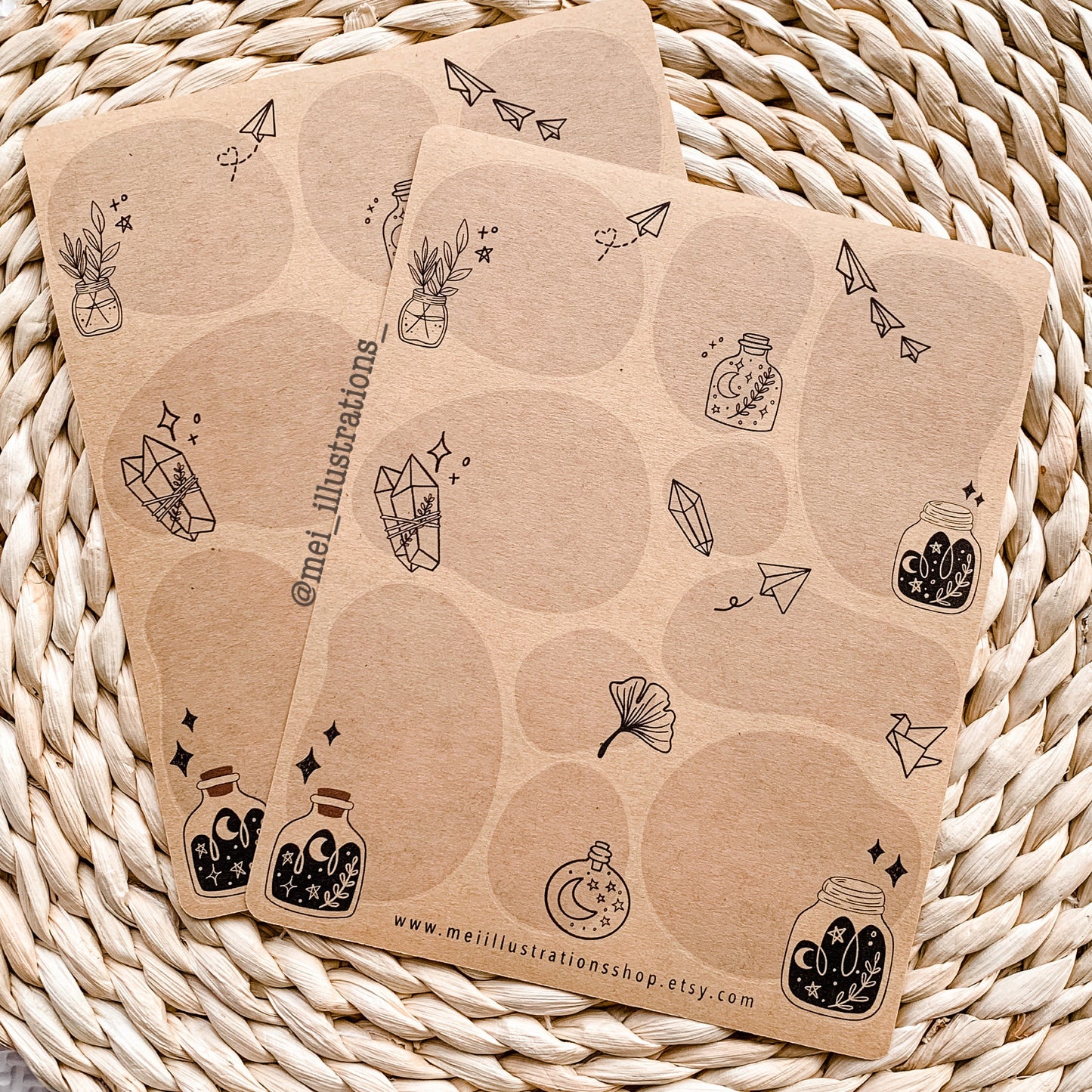Magic pebble sticker sheet