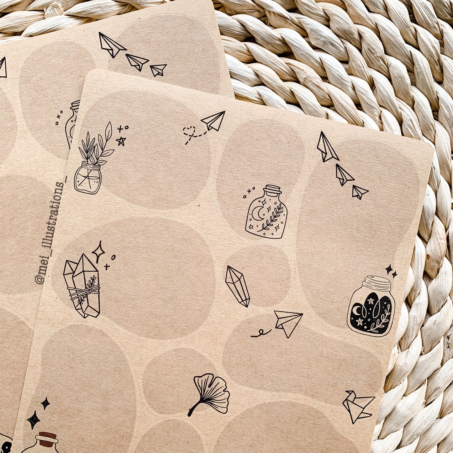 Magic pebble sticker sheet
