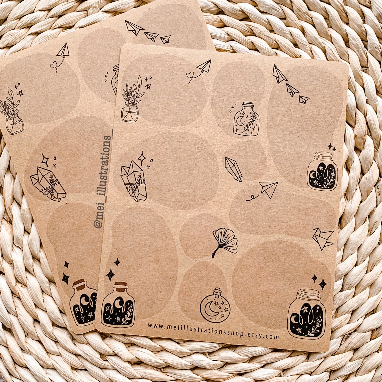 Magic pebble sticker sheet