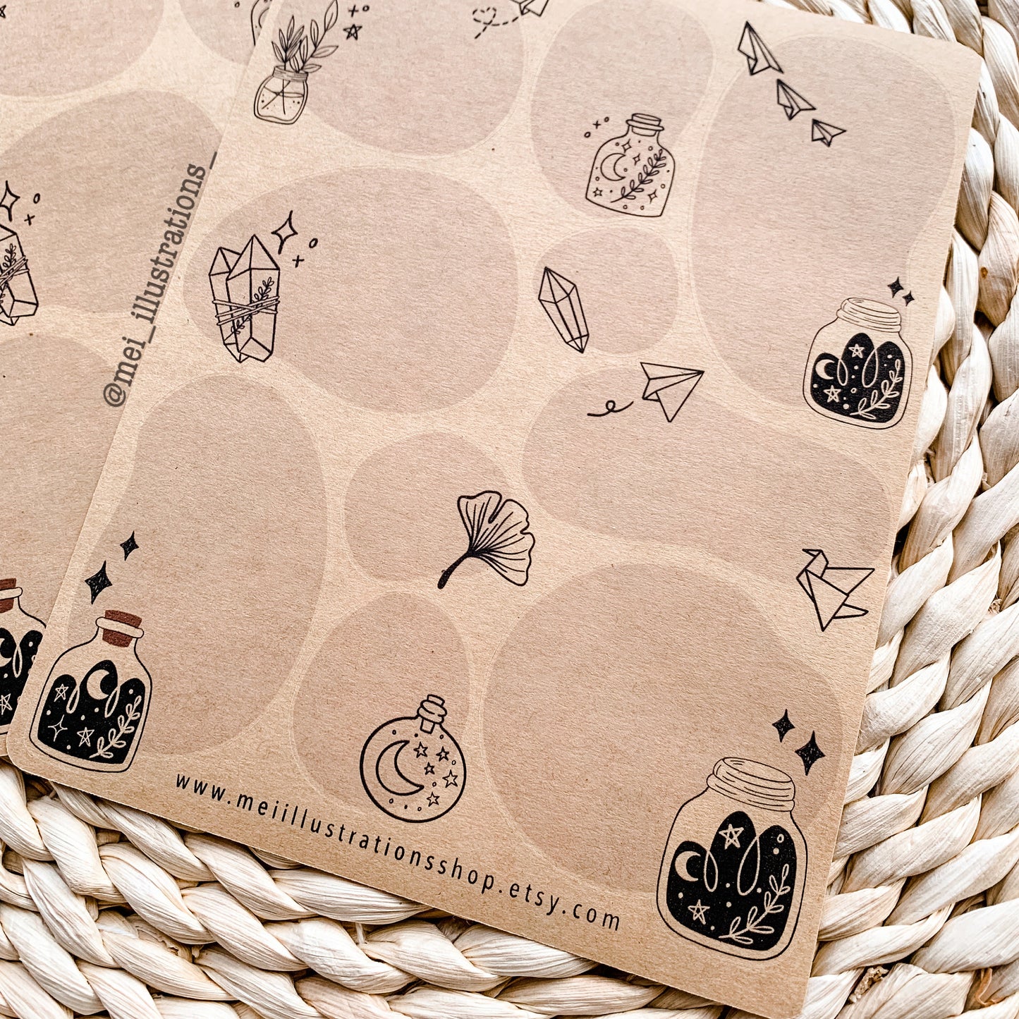 Magic pebble sticker sheet