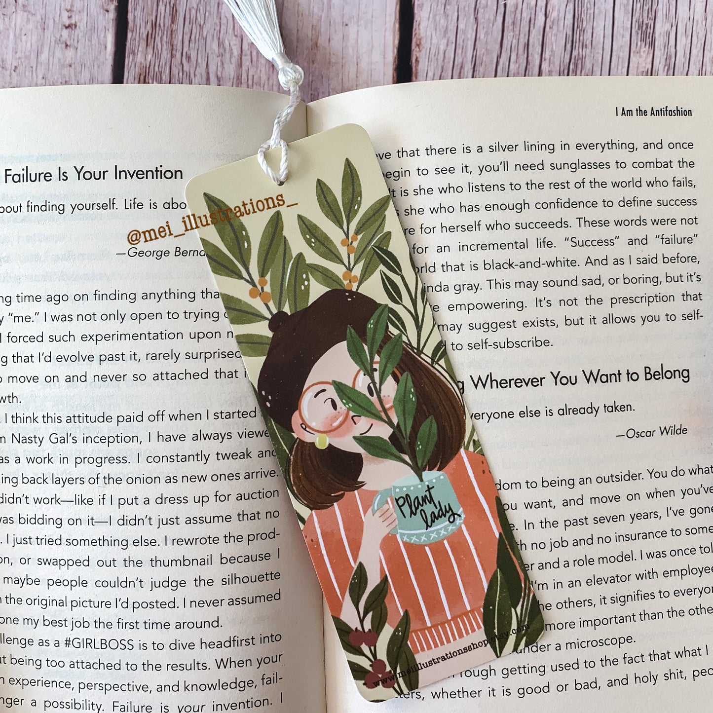 Plant lady bookmark