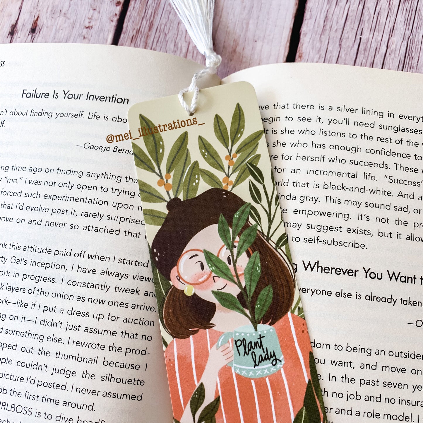 Plant lady bookmark