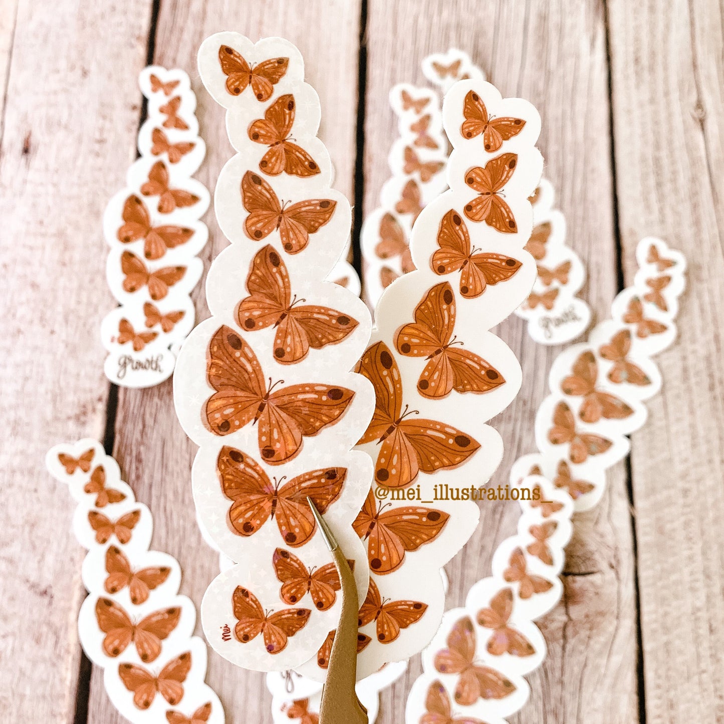 Brown Butterflies sticker (no quote)