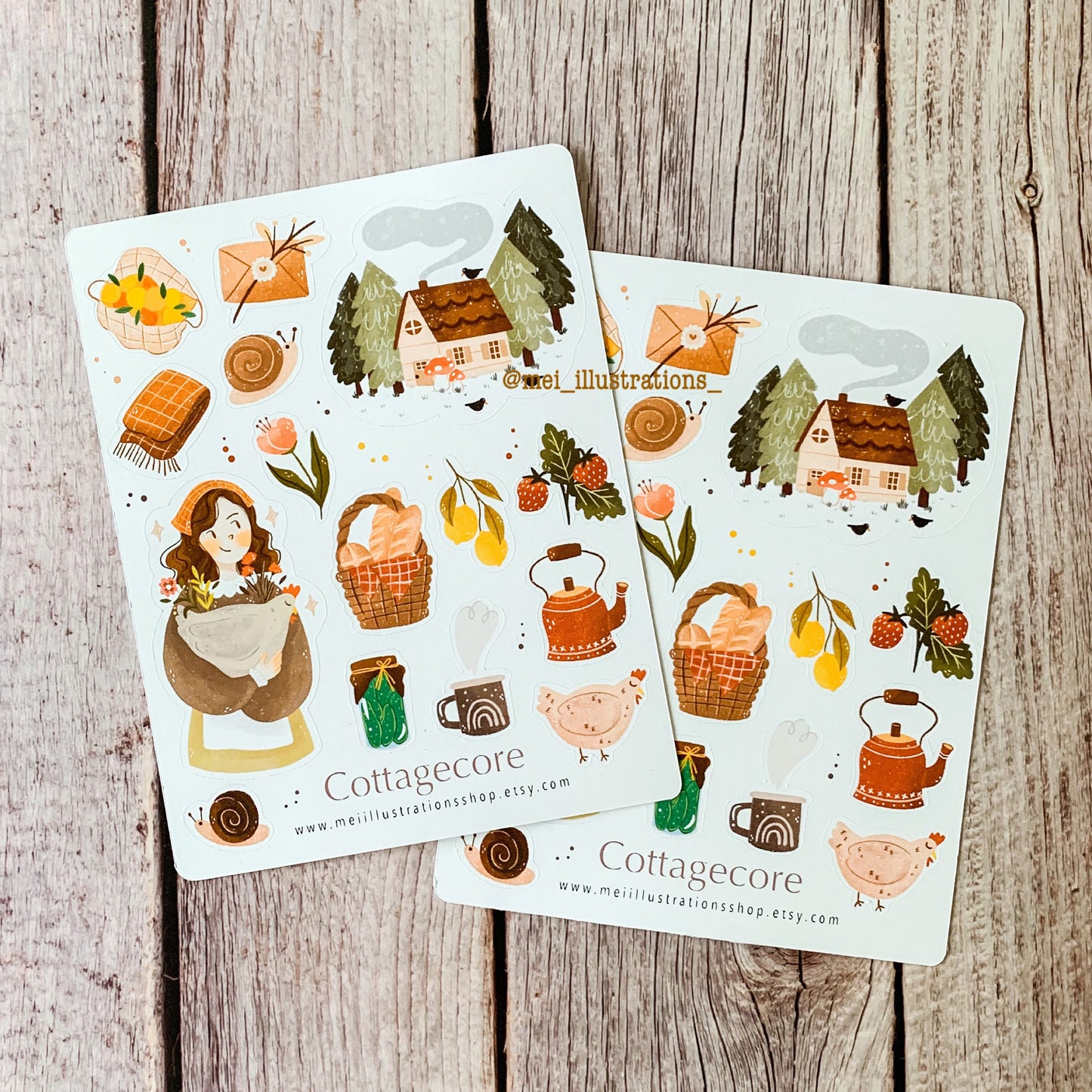 Cottagecore Sticker sheet