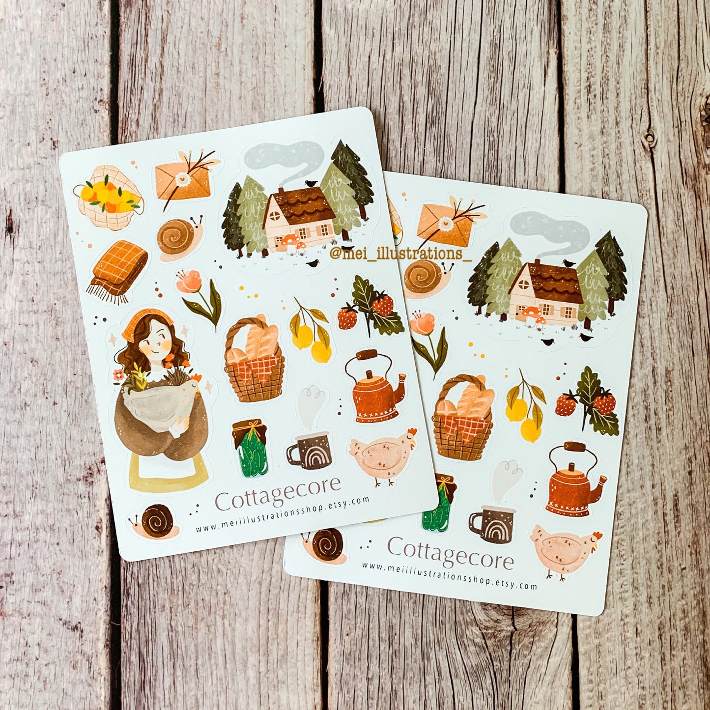 Cottagecore Sticker sheet
