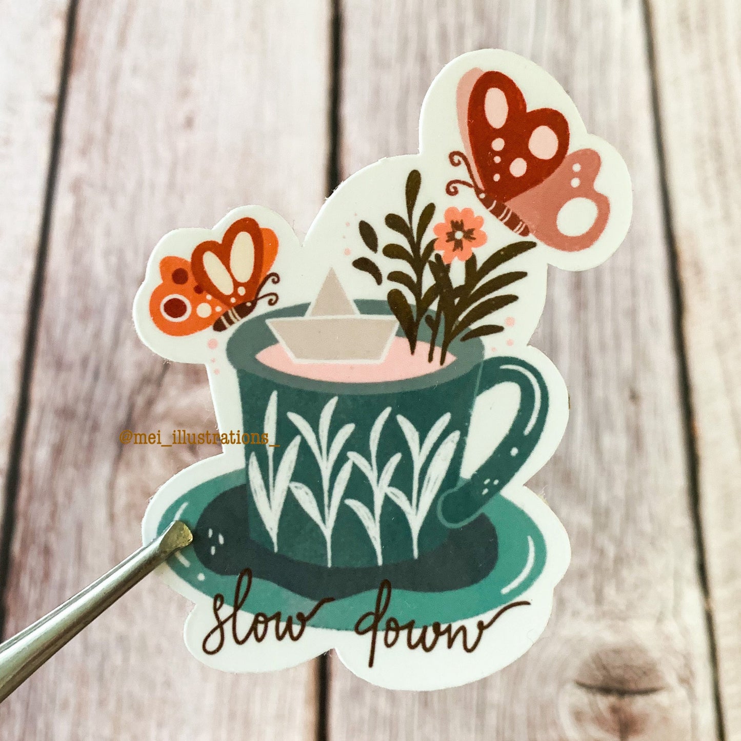 Slow down sticker
