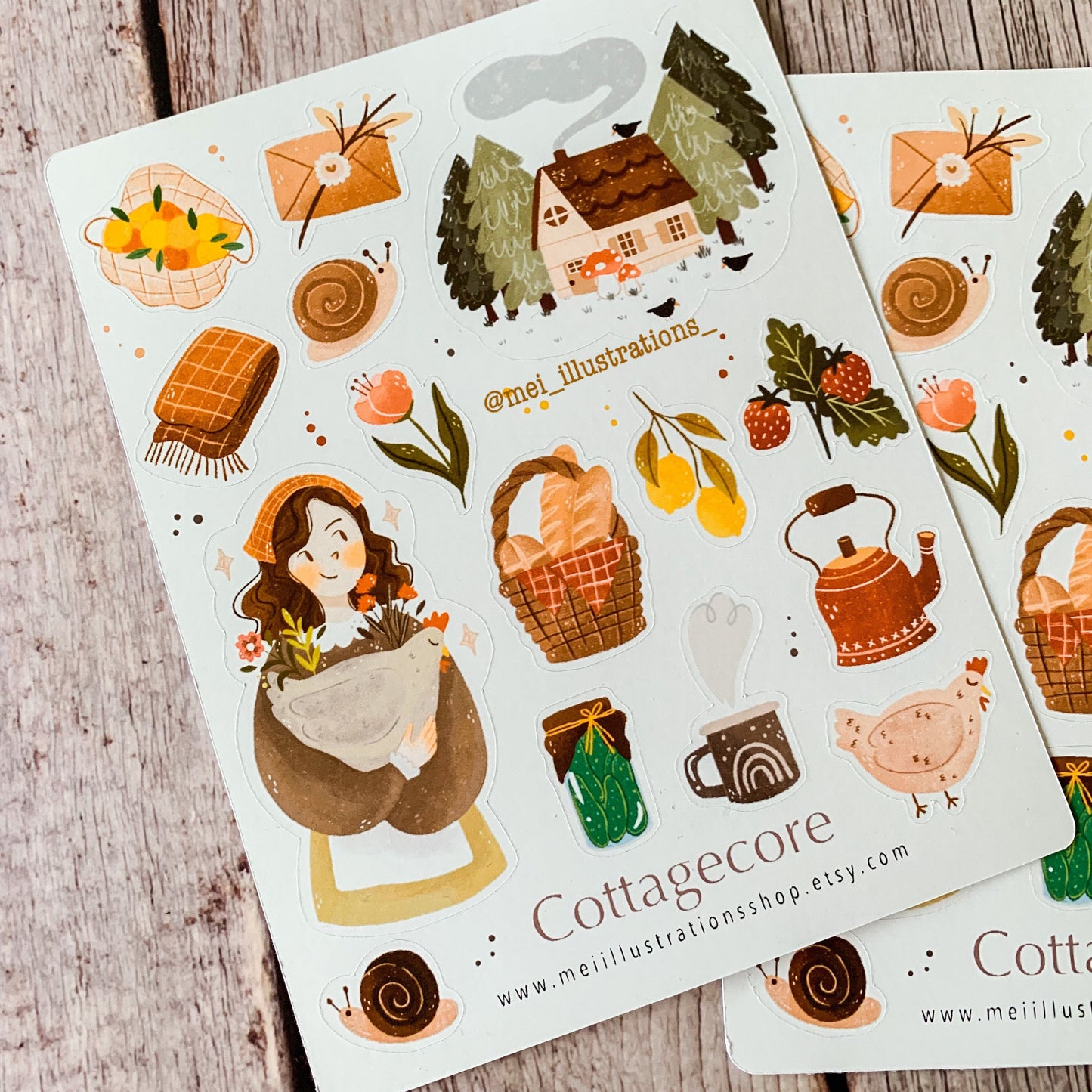 Cottagecore Sticker sheet