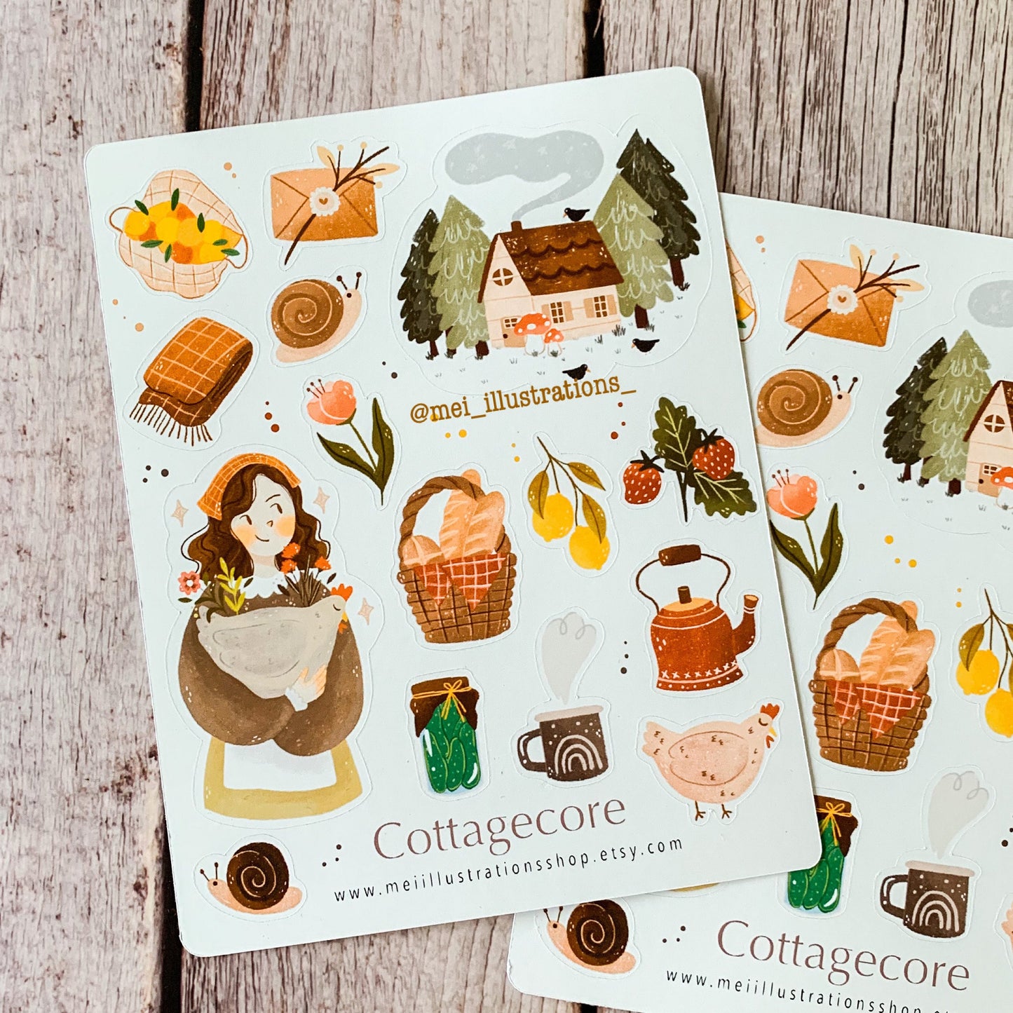 Cottagecore Sticker sheet