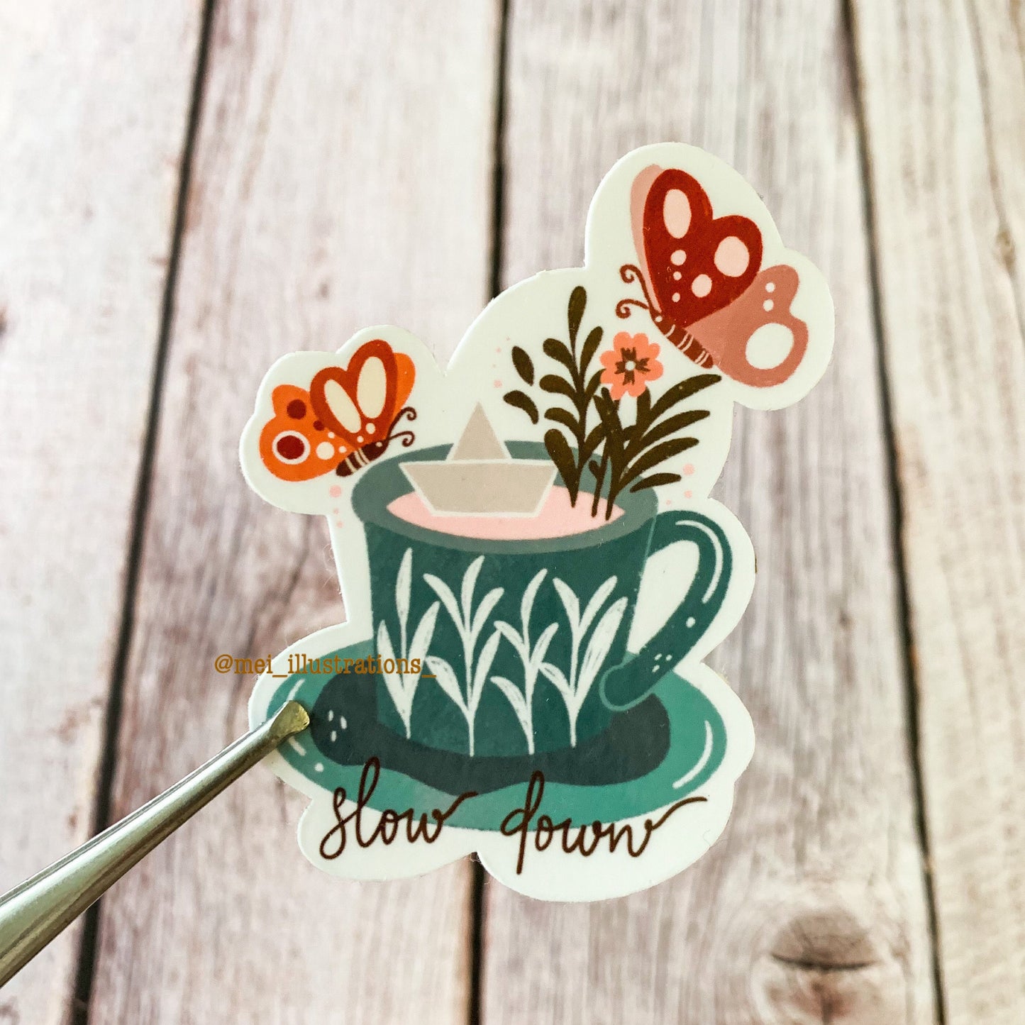 Slow down sticker