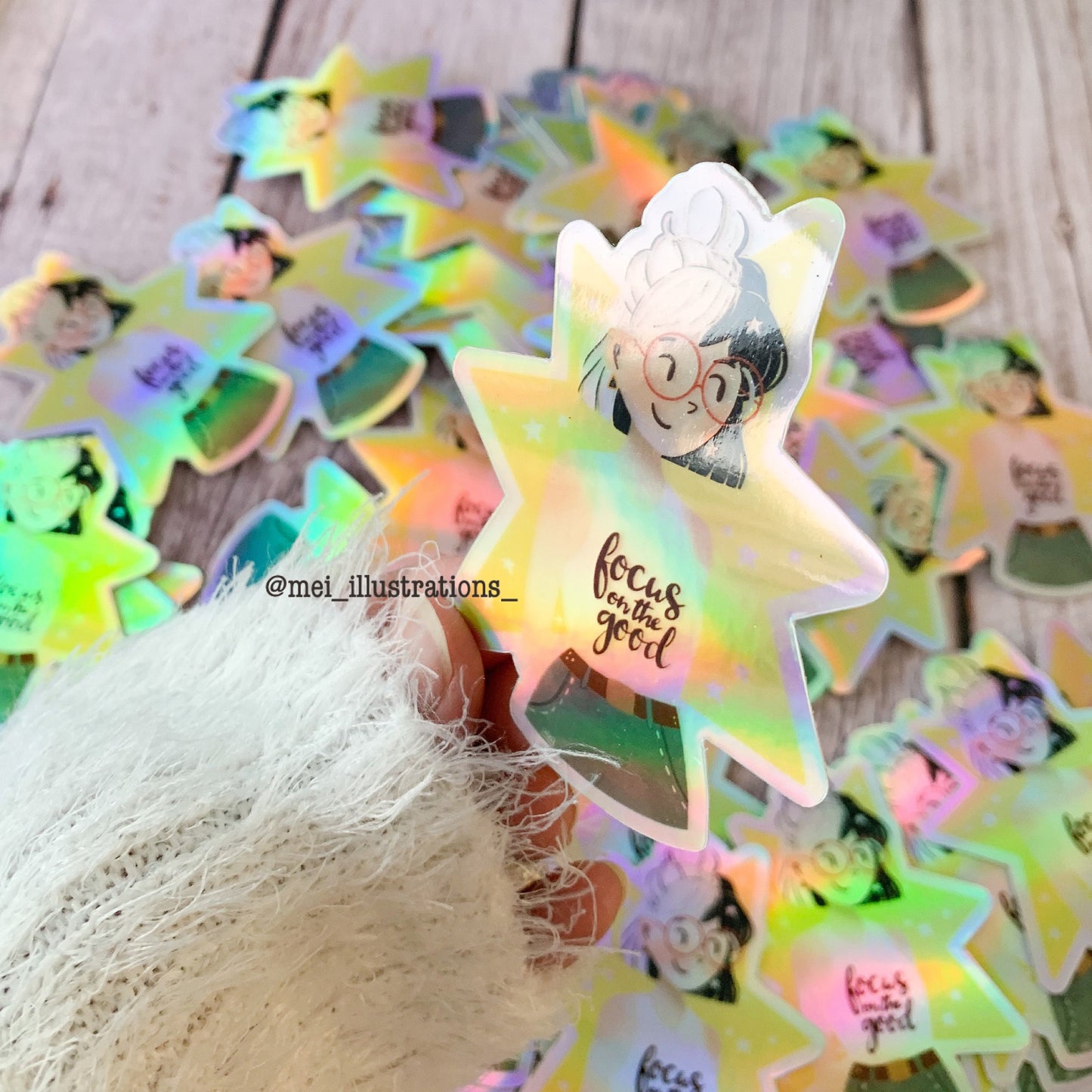 Holographic sticker, Quote sticker, Decal sticker, Waterproof sticker, Water bottle sticker, Girl Sticker, Encourage sticker, Holo sticker