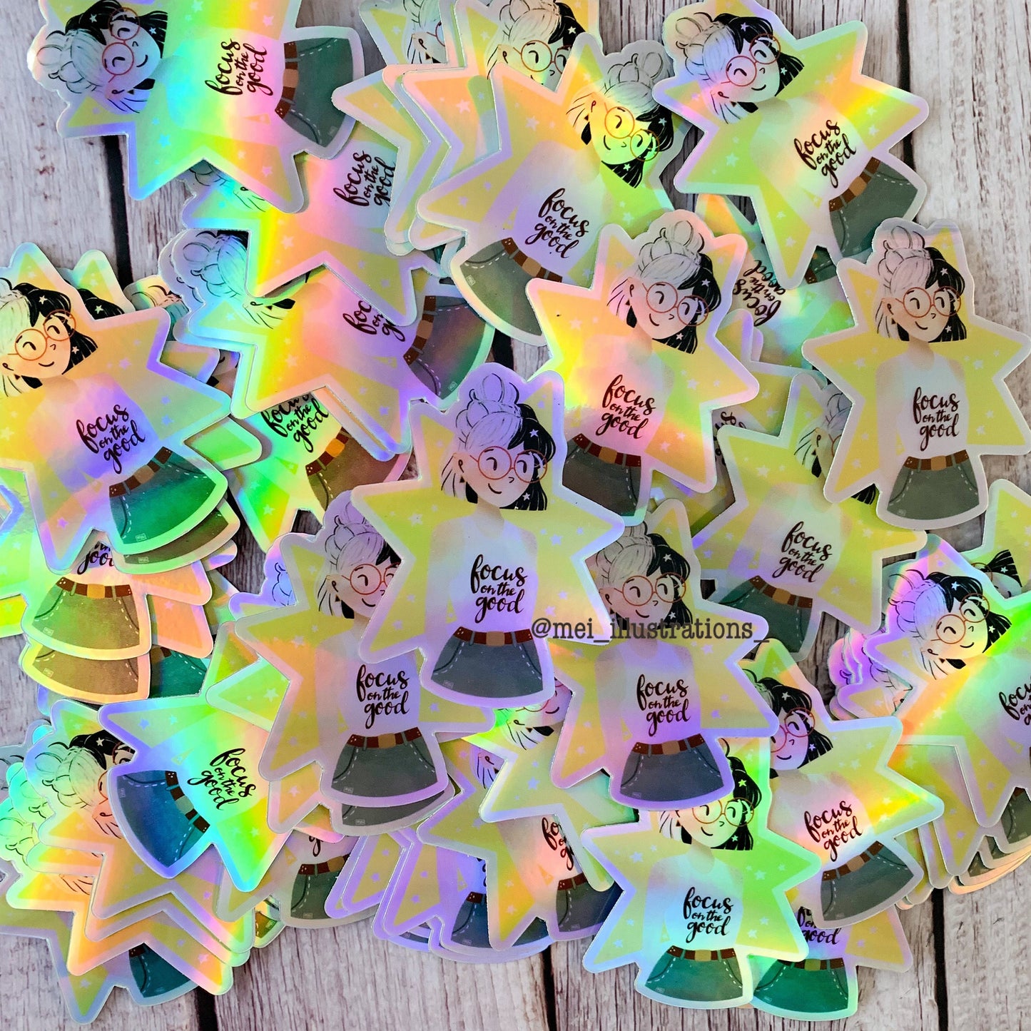 Holographic sticker, Quote sticker, Decal sticker, Waterproof sticker, Water bottle sticker, Girl Sticker, Encourage sticker, Holo sticker