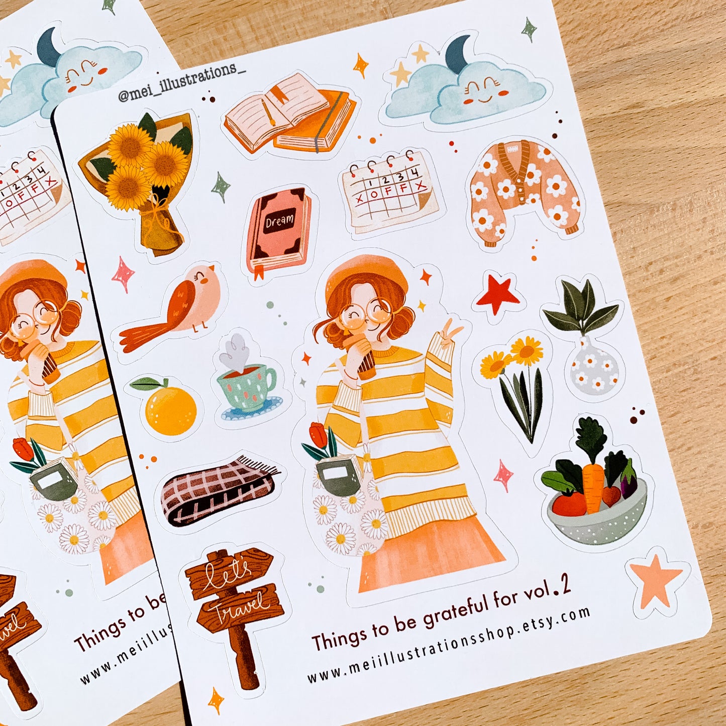 Things to be grateful for vol.2 sticker sheet