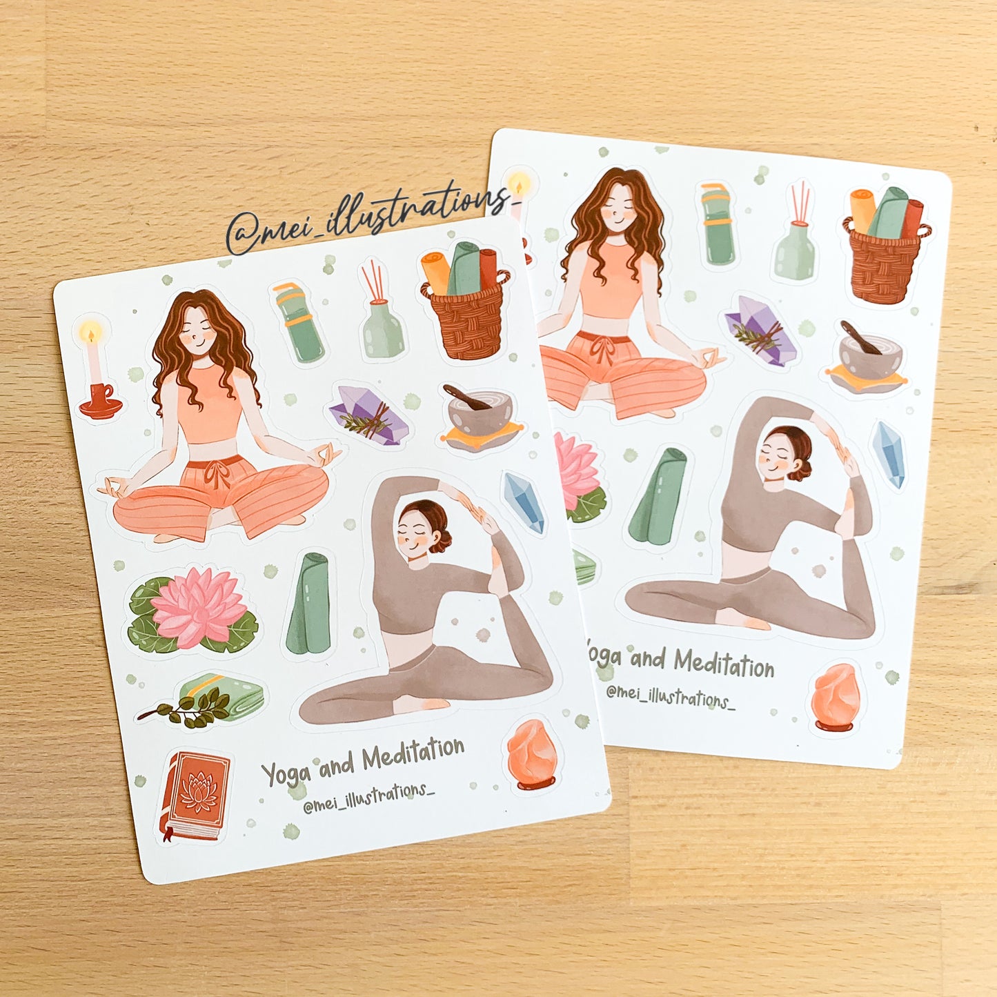 Meditation-Yoga sticker sheet