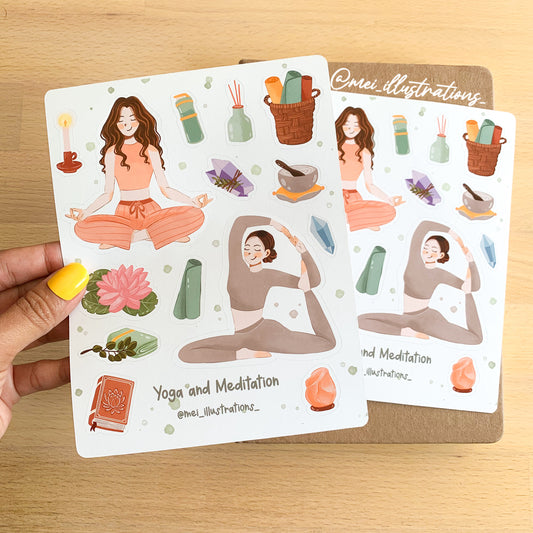 Meditation-Yoga sticker sheet