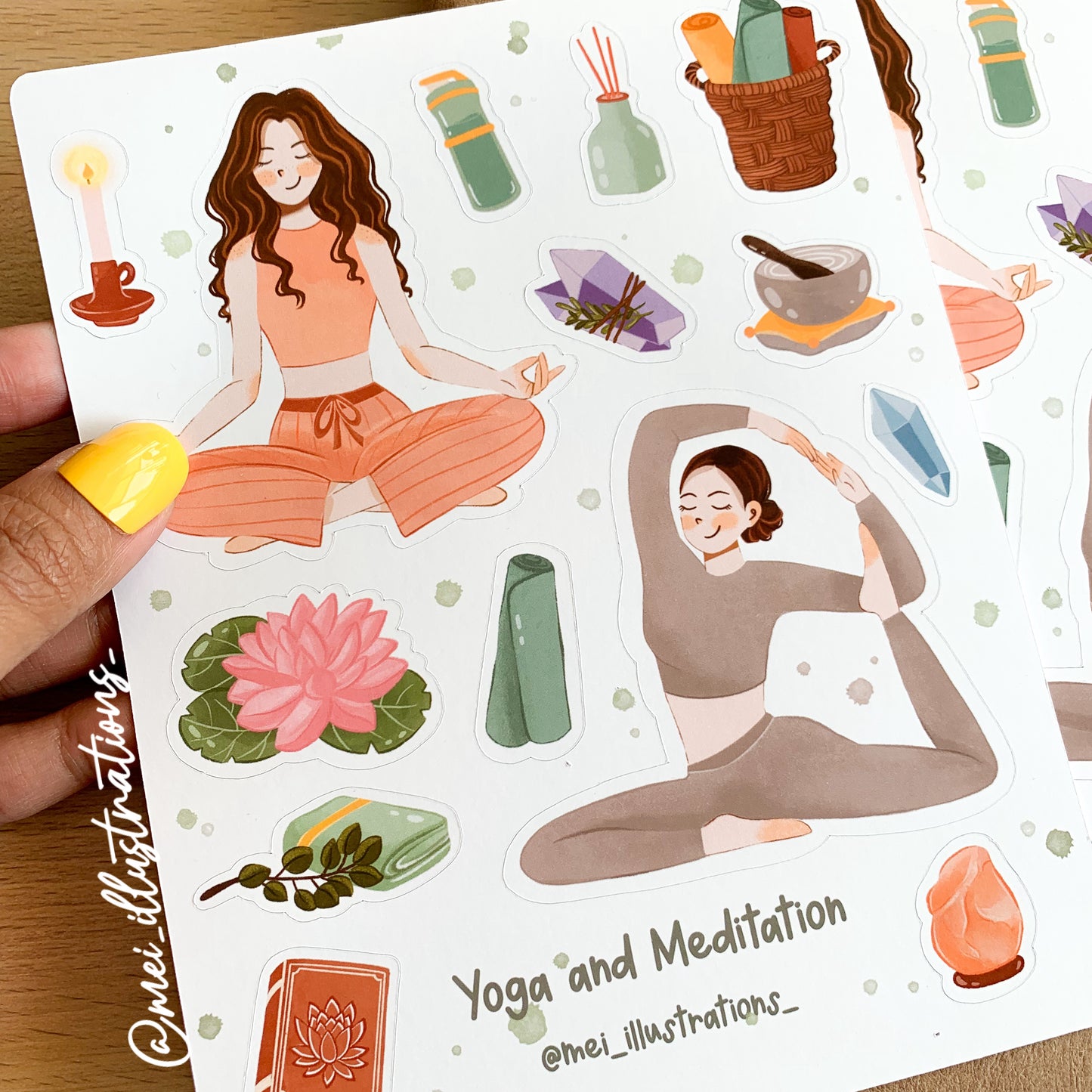 Meditation-Yoga sticker sheet