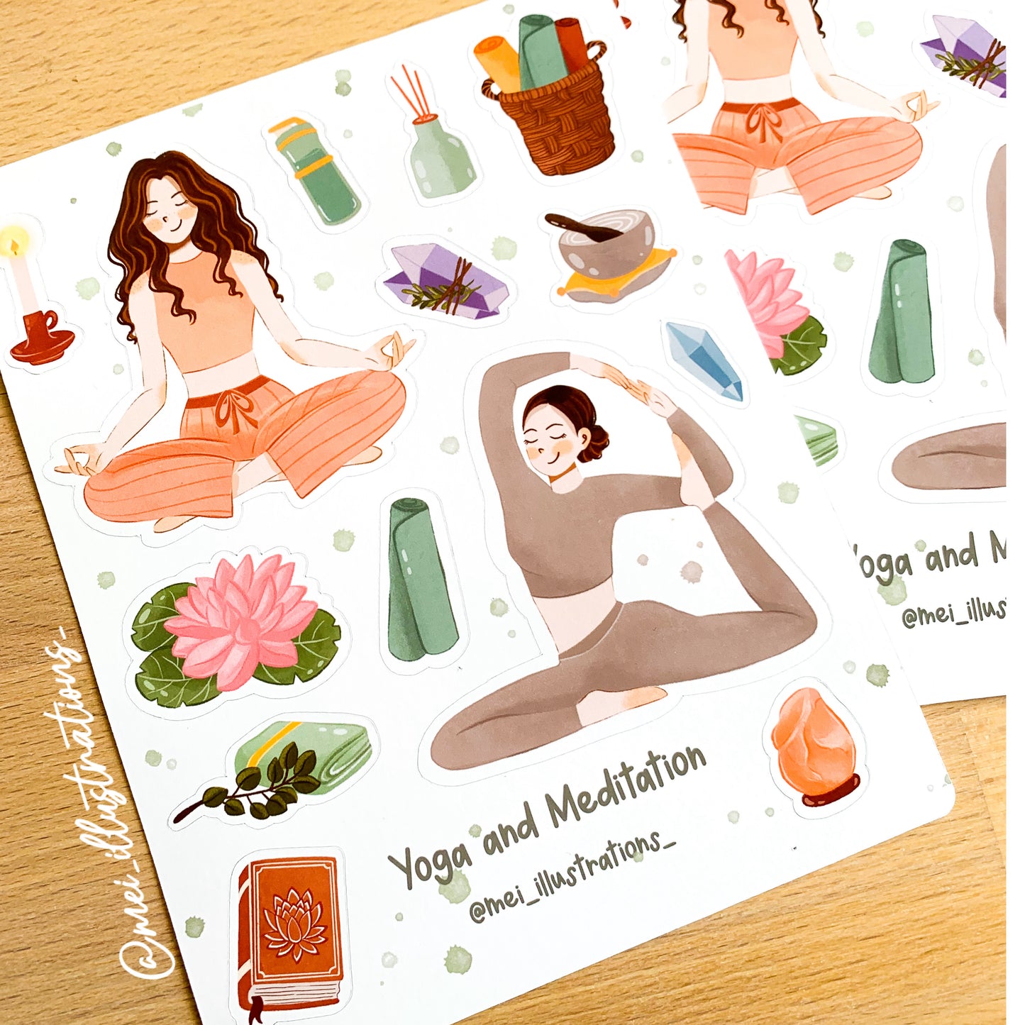 Meditation-Yoga sticker sheet