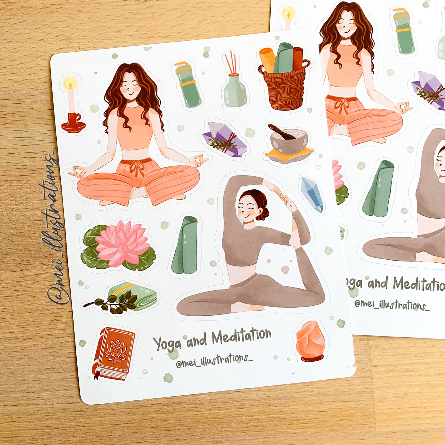 Meditation-Yoga sticker sheet