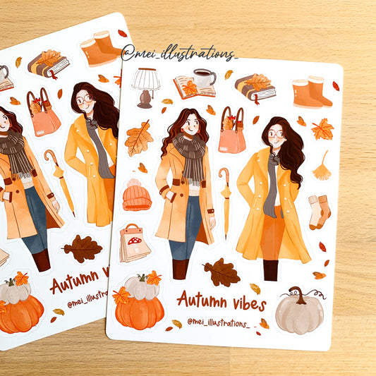 Autumn vibes sticker sheet