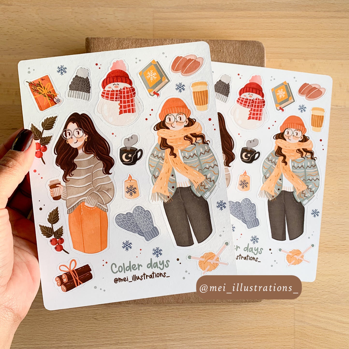 Colder Days sticker sheet