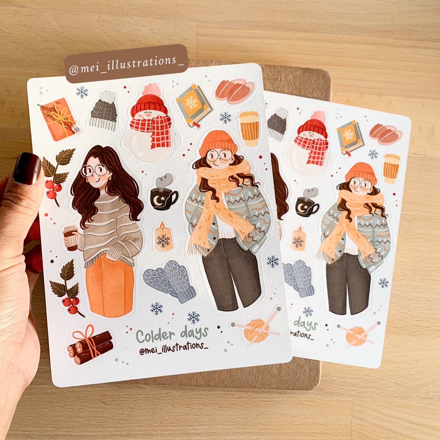 Colder Days sticker sheet