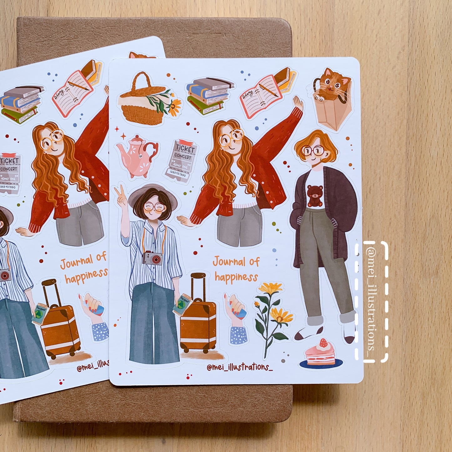 Journal Of Happiness sticker sheet